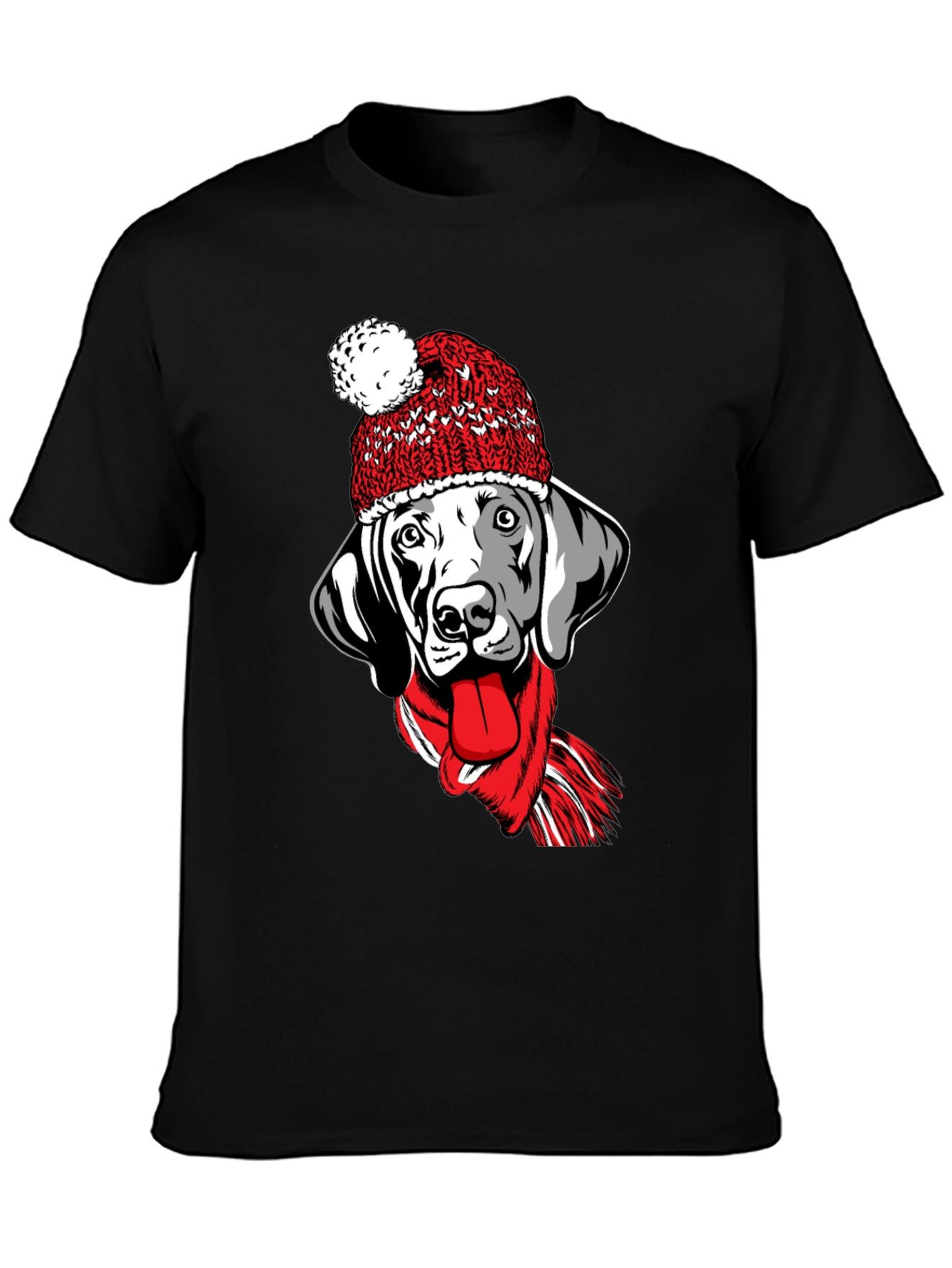 Dog with Hat & Scarf Graphic Tee