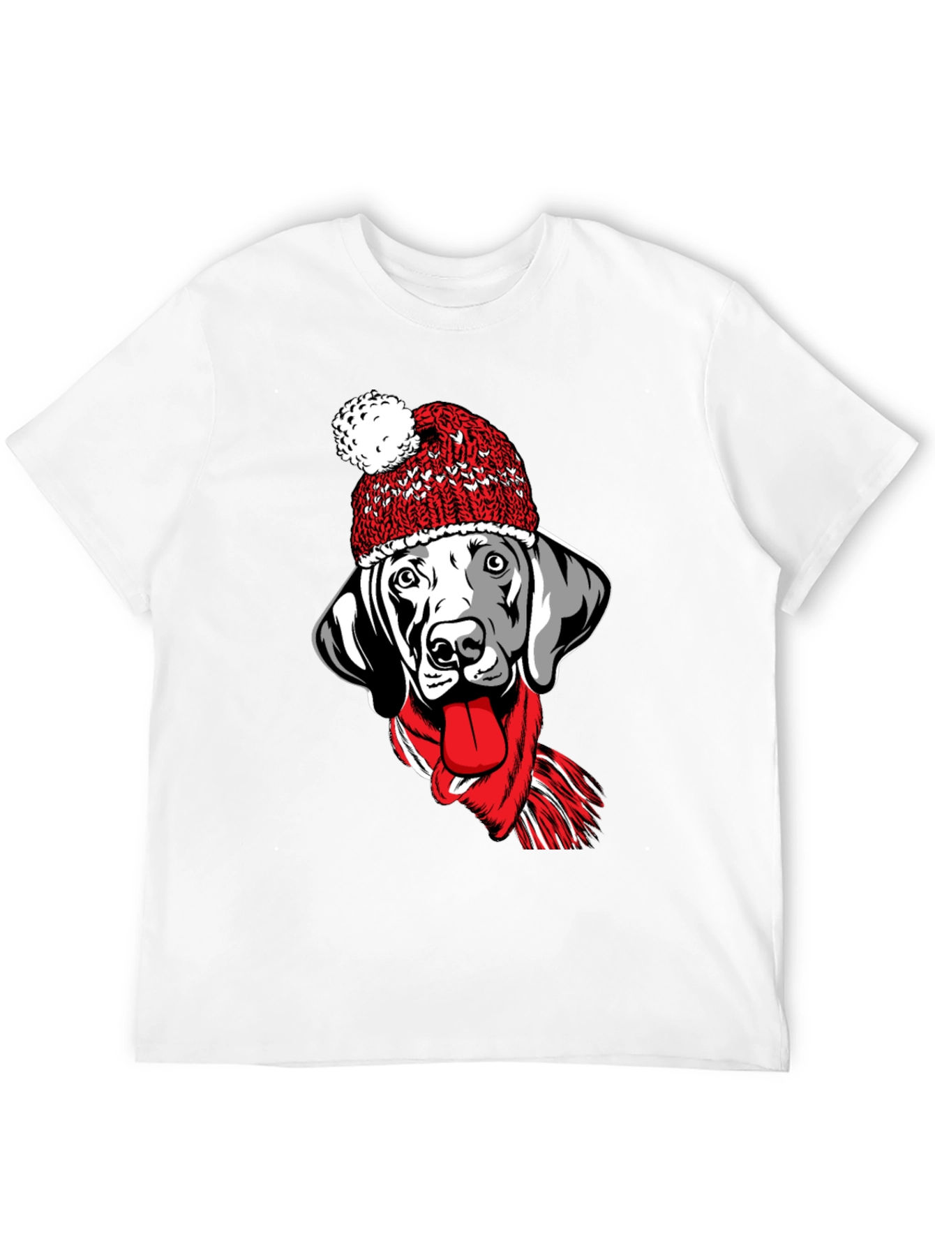 Dog with Hat & Scarf Graphic Tee