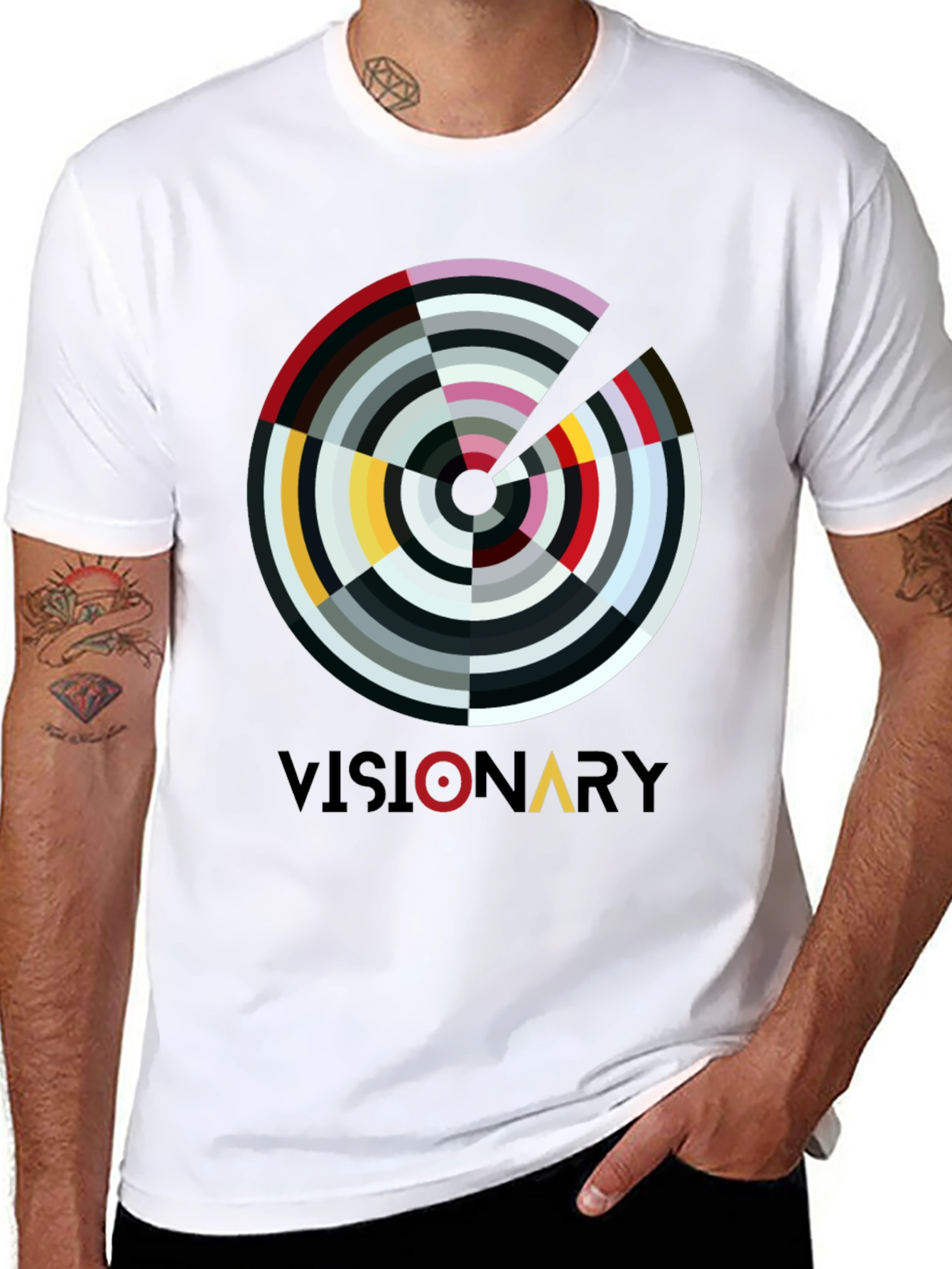 Visionary Graphic Print Black T-Shirt