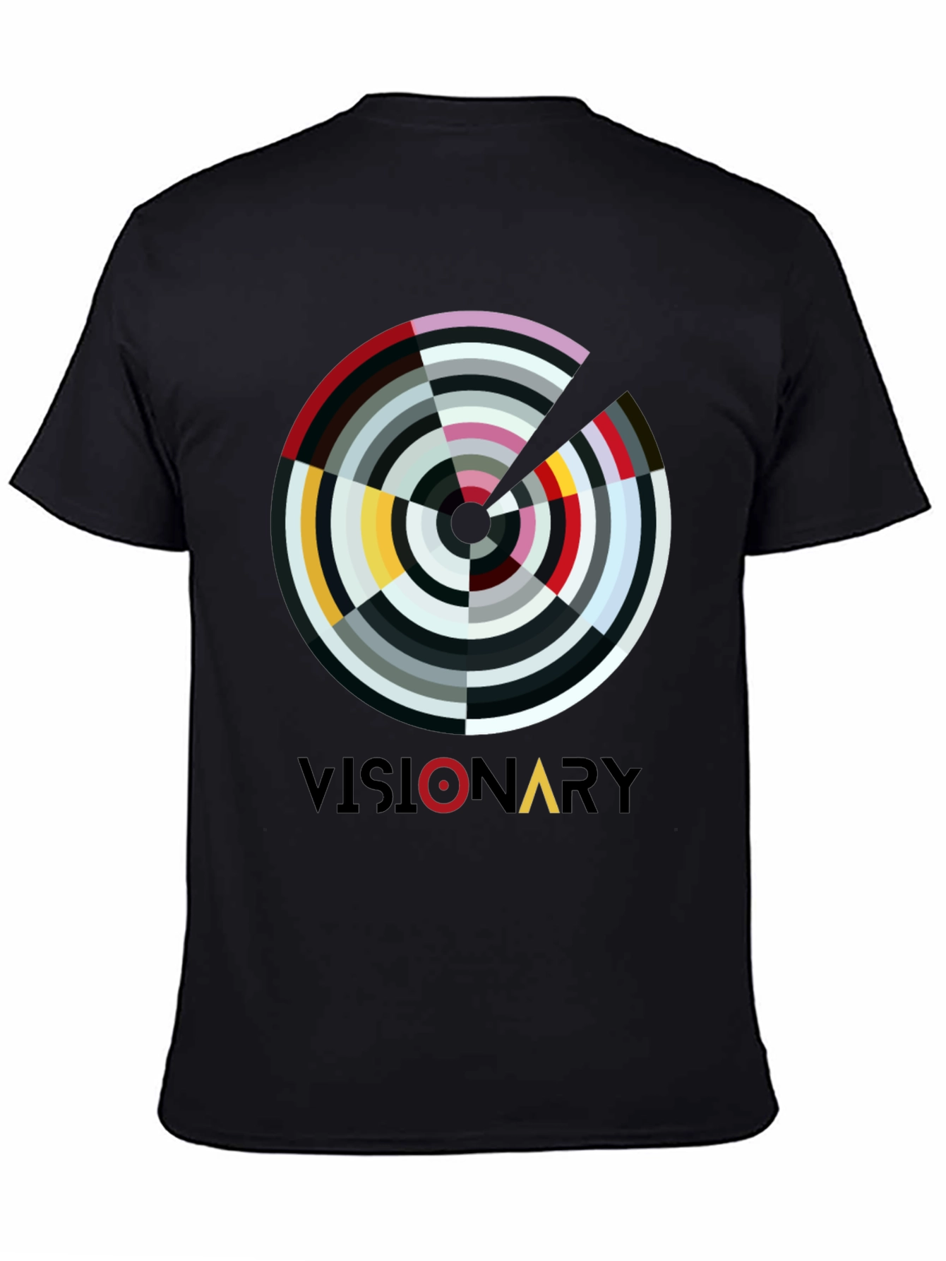 Visionary Graphic Print Black T-Shirt