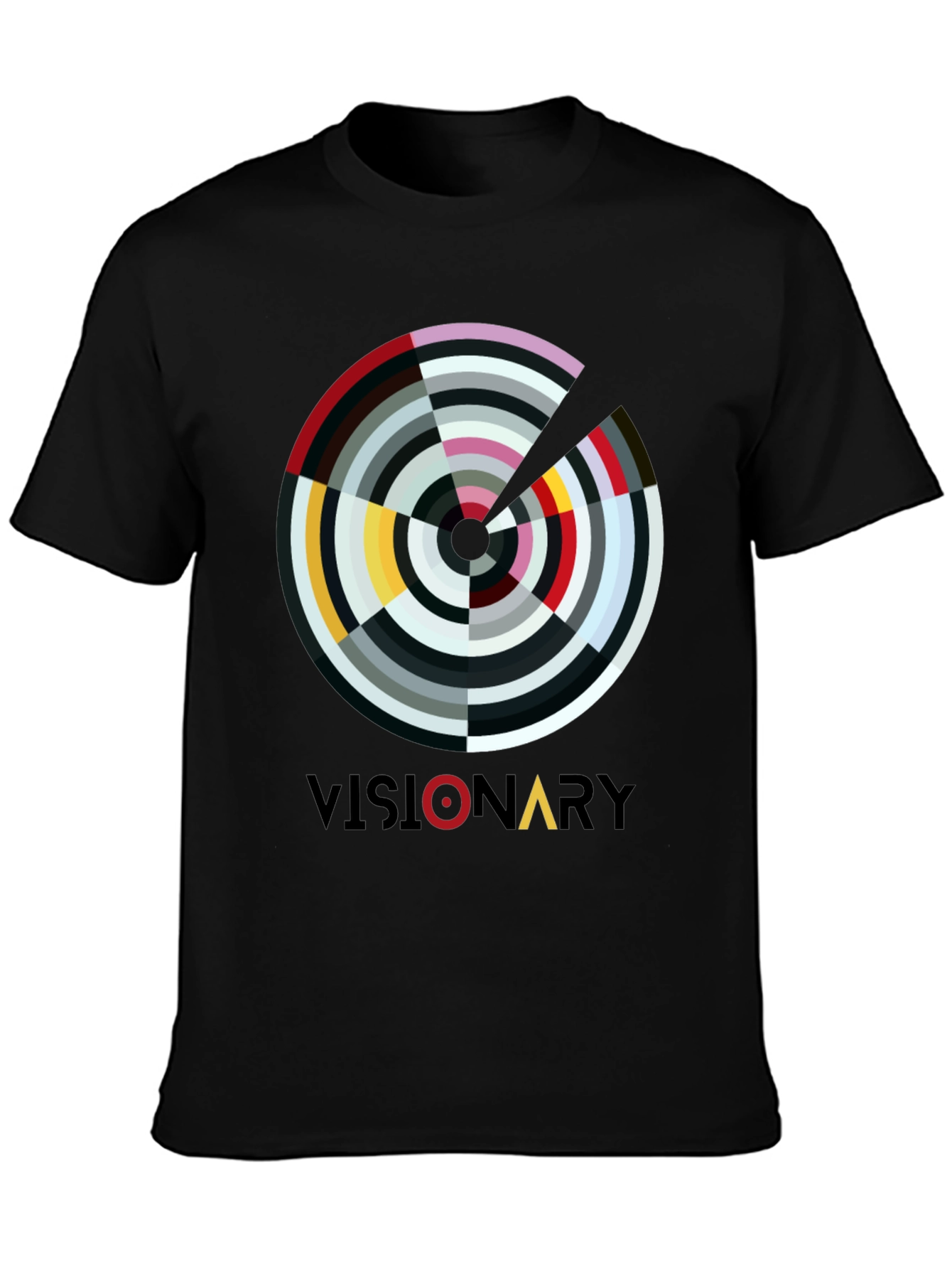 Visionary Graphic Print Black T-Shirt