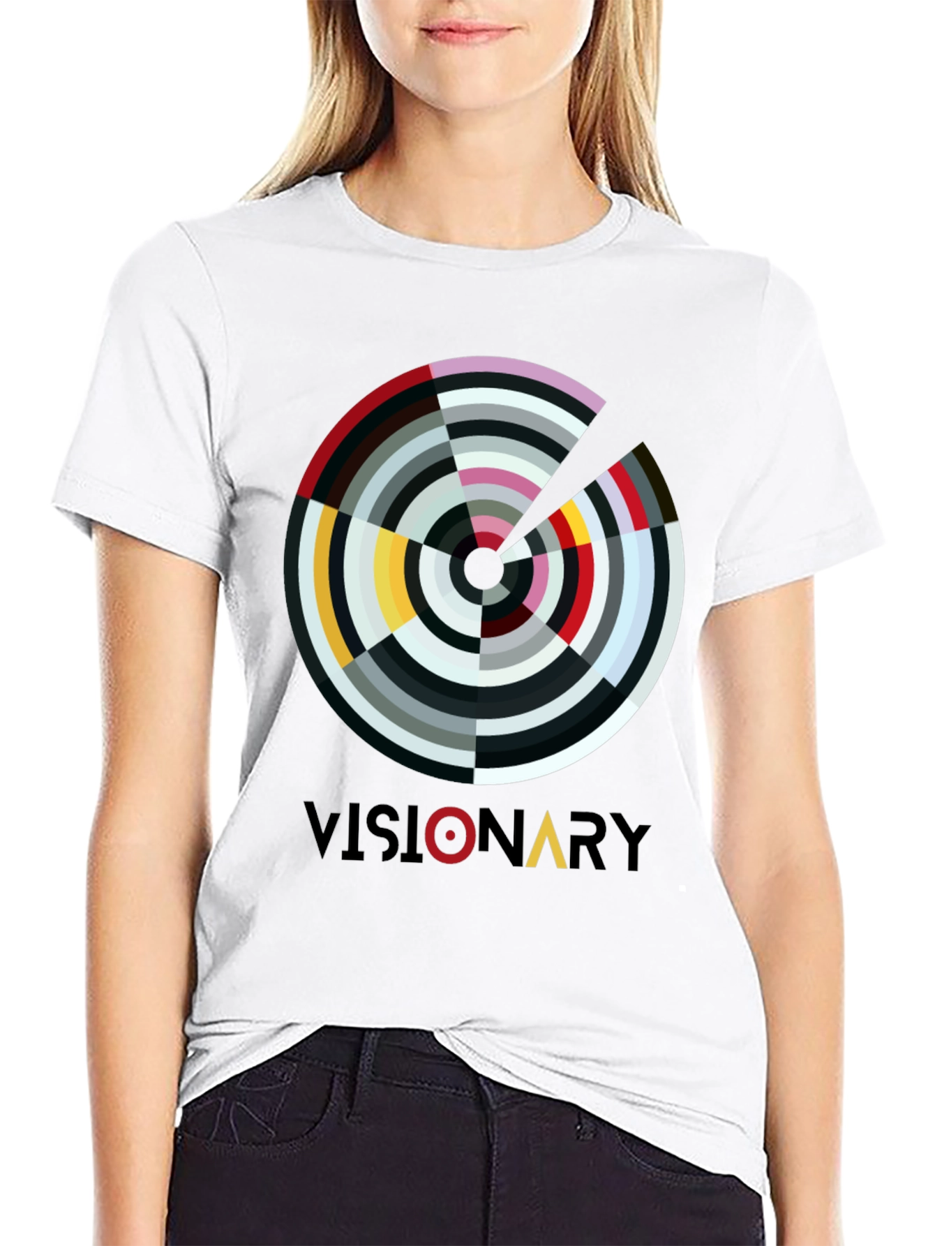 Visionary Graphic Print Black T-Shirt