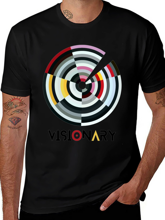 Visionary Graphic Print Black T-Shirt