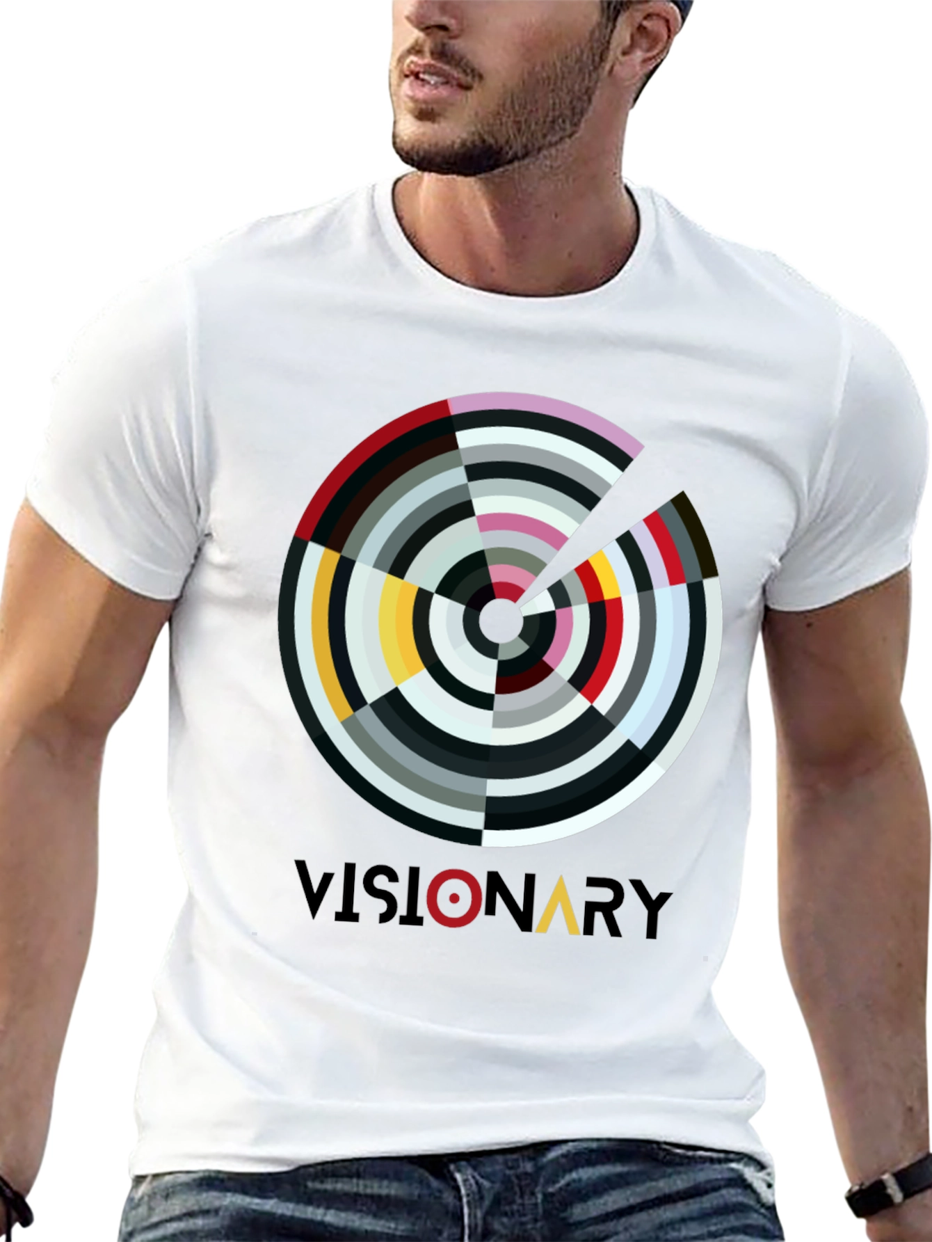 Visionary Graphic Print Black T-Shirt