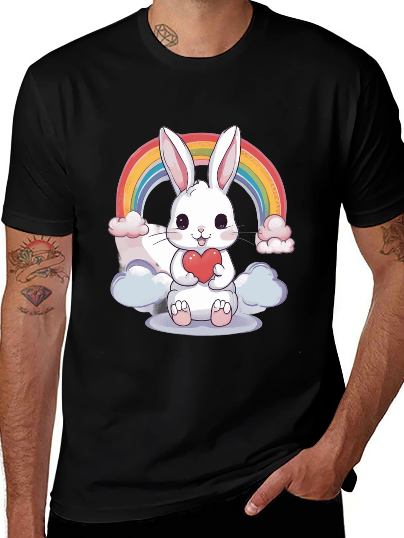 Cute Bunny Rainbow T-Shirt