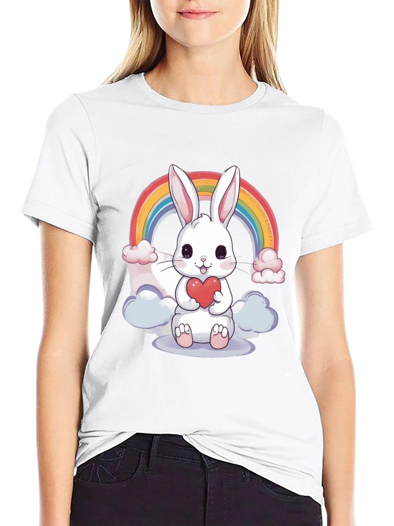 Cute Bunny Rainbow T-Shirt