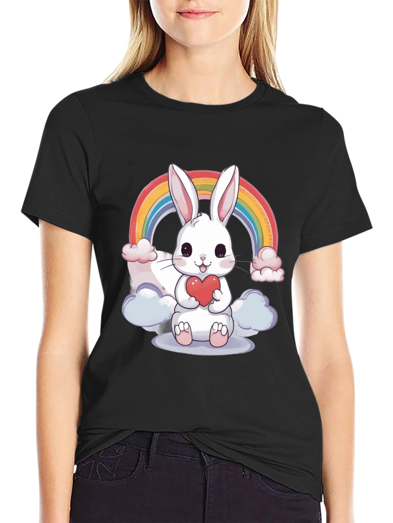 Cute Bunny Rainbow T-Shirt