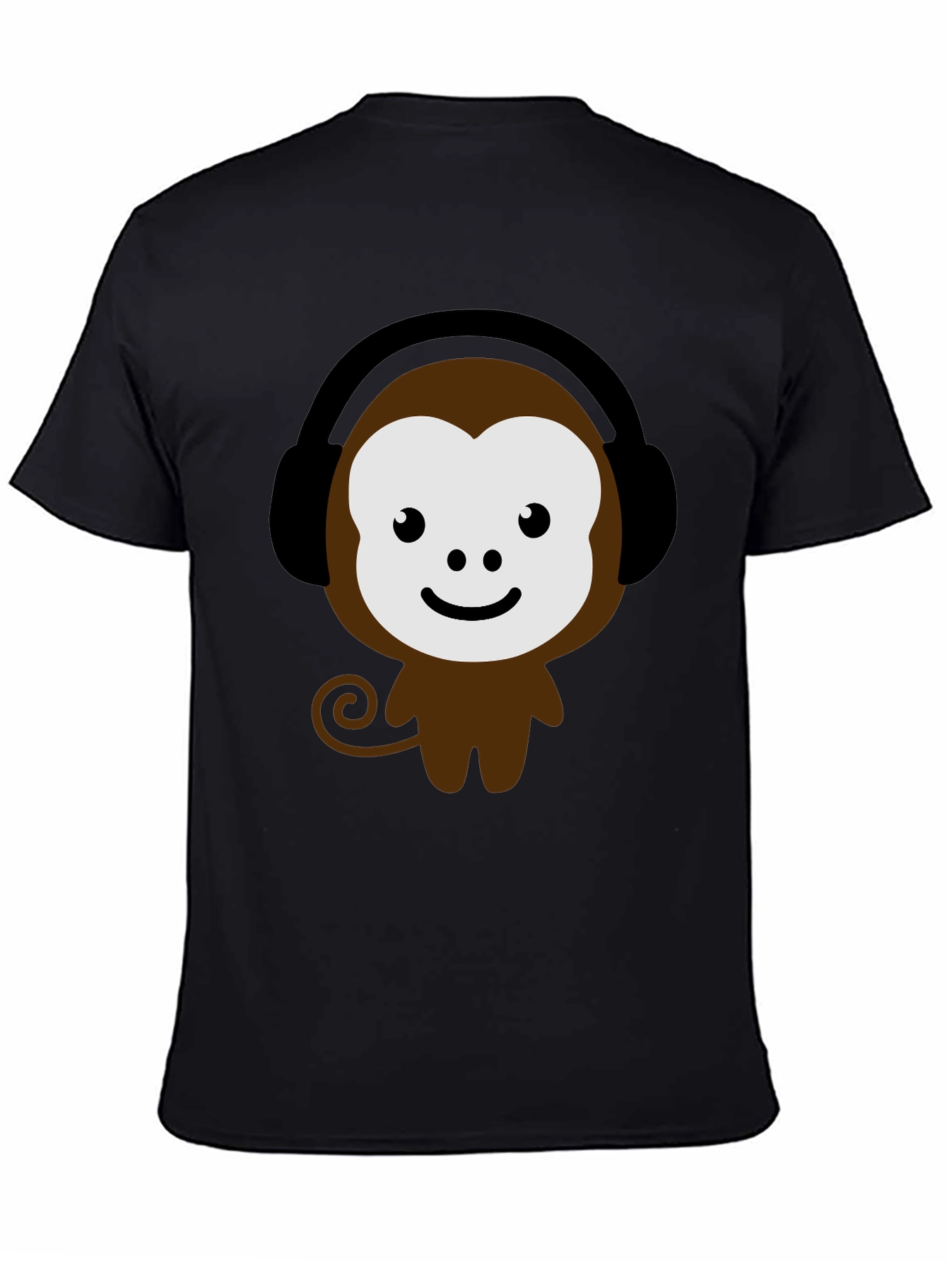 Cute Monkey Headphone Graphic Tee