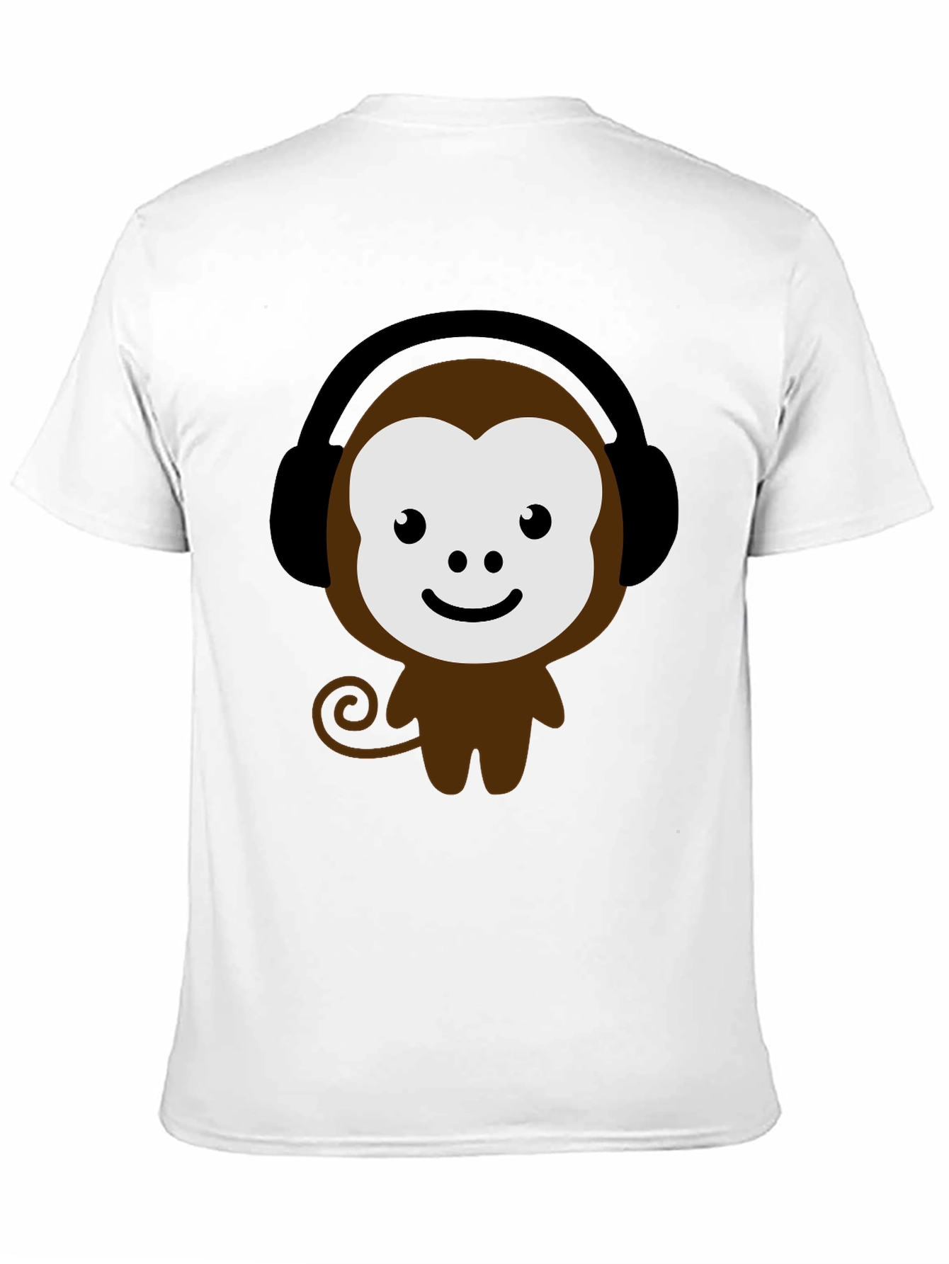 Cute Monkey Headphone Graphic Tee
