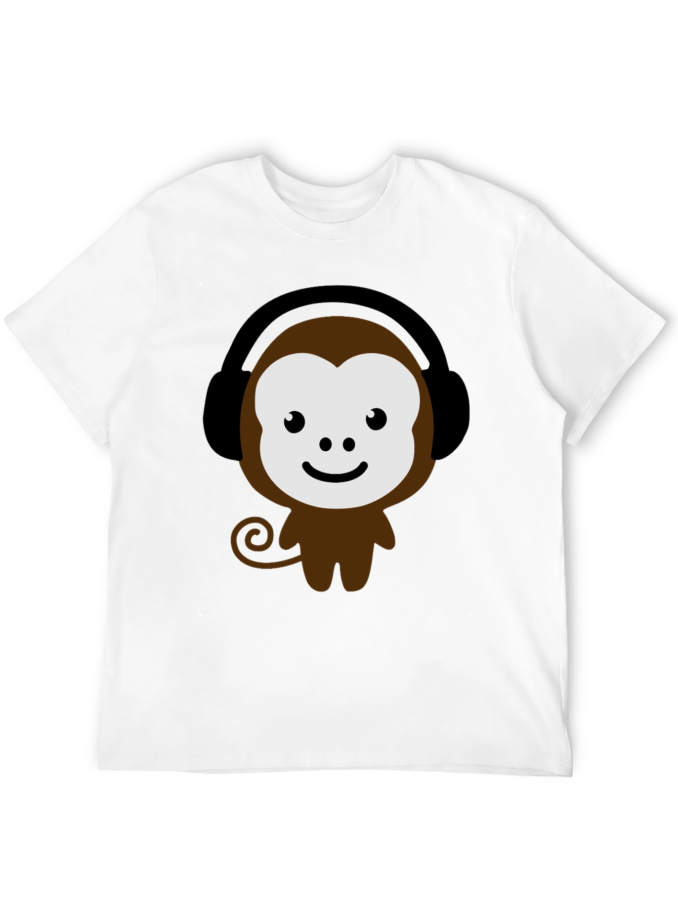 Cute Monkey Headphone Graphic Tee