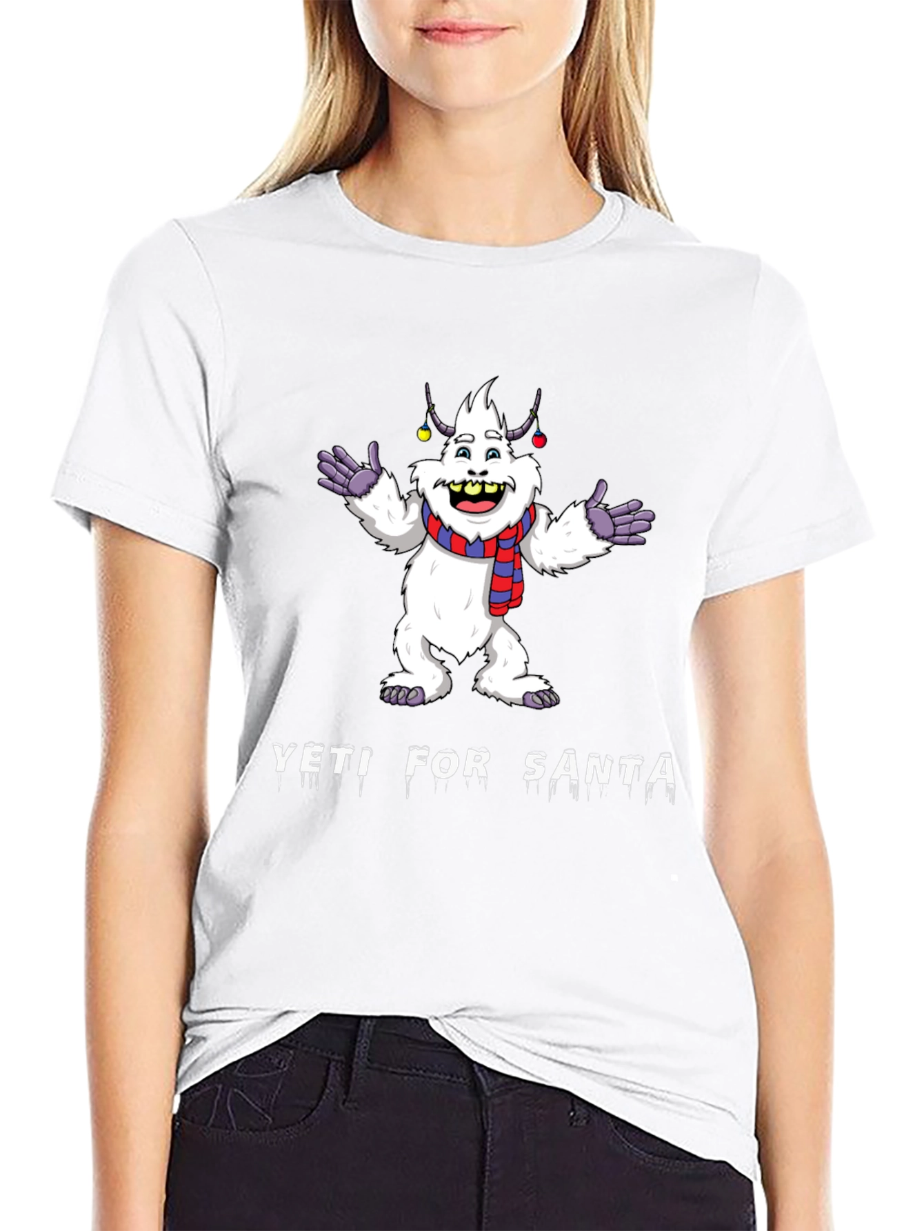 Yeti for Santa Graphic Tee - Black