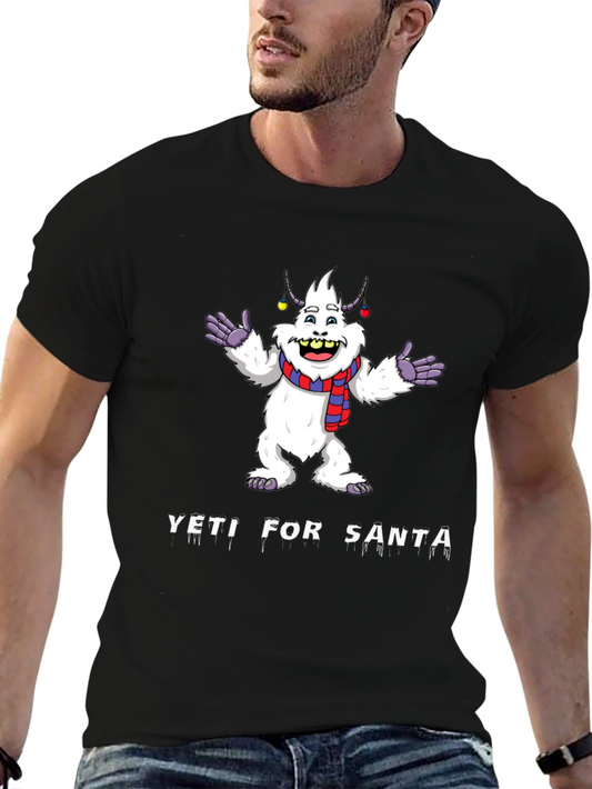 Yeti for Santa Graphic Tee - Black