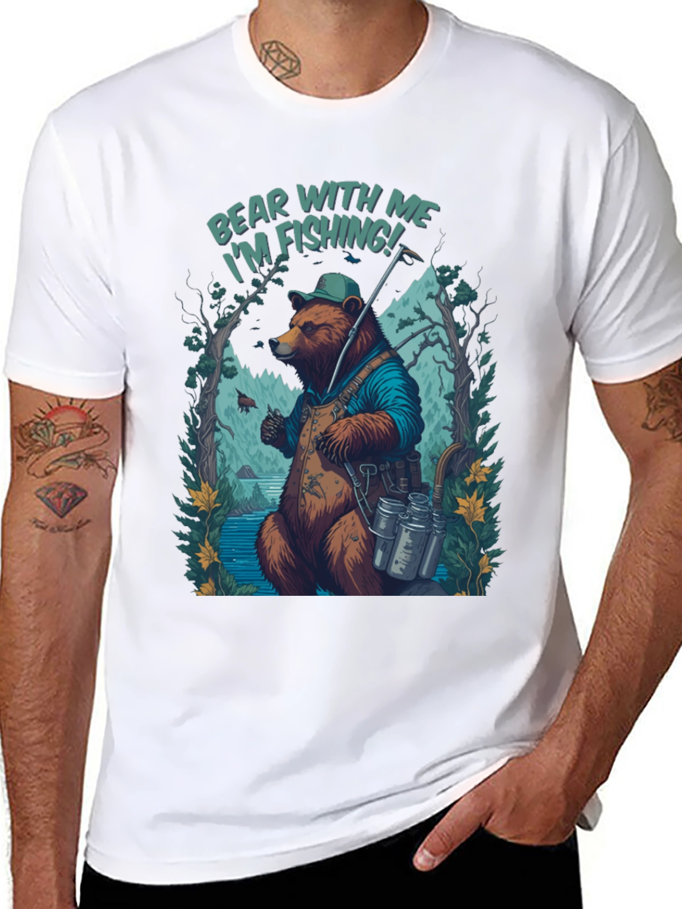 Bear With Me Im Fishing T-Shirt