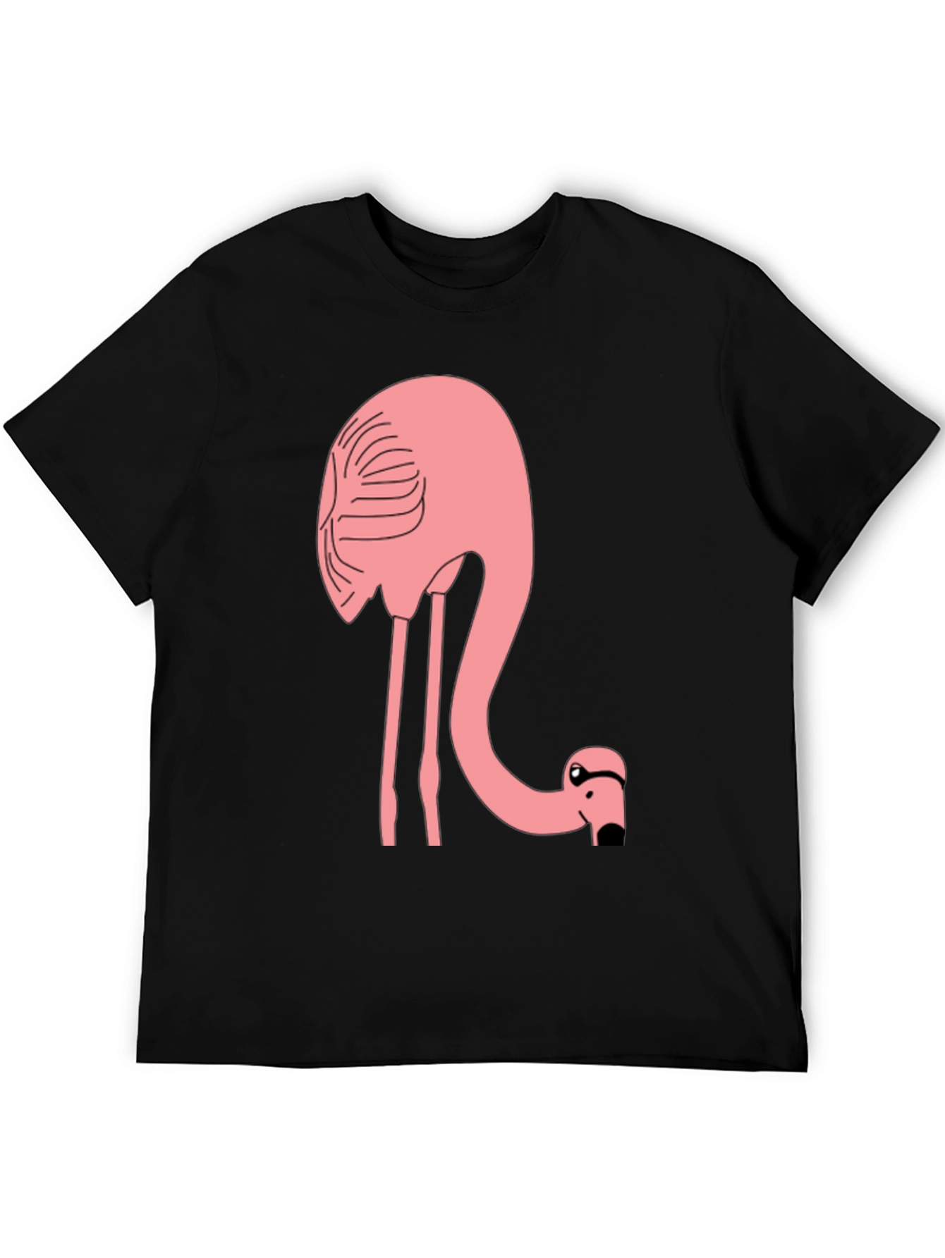 Flamingo T-Shirt - Black Cotton Tee
