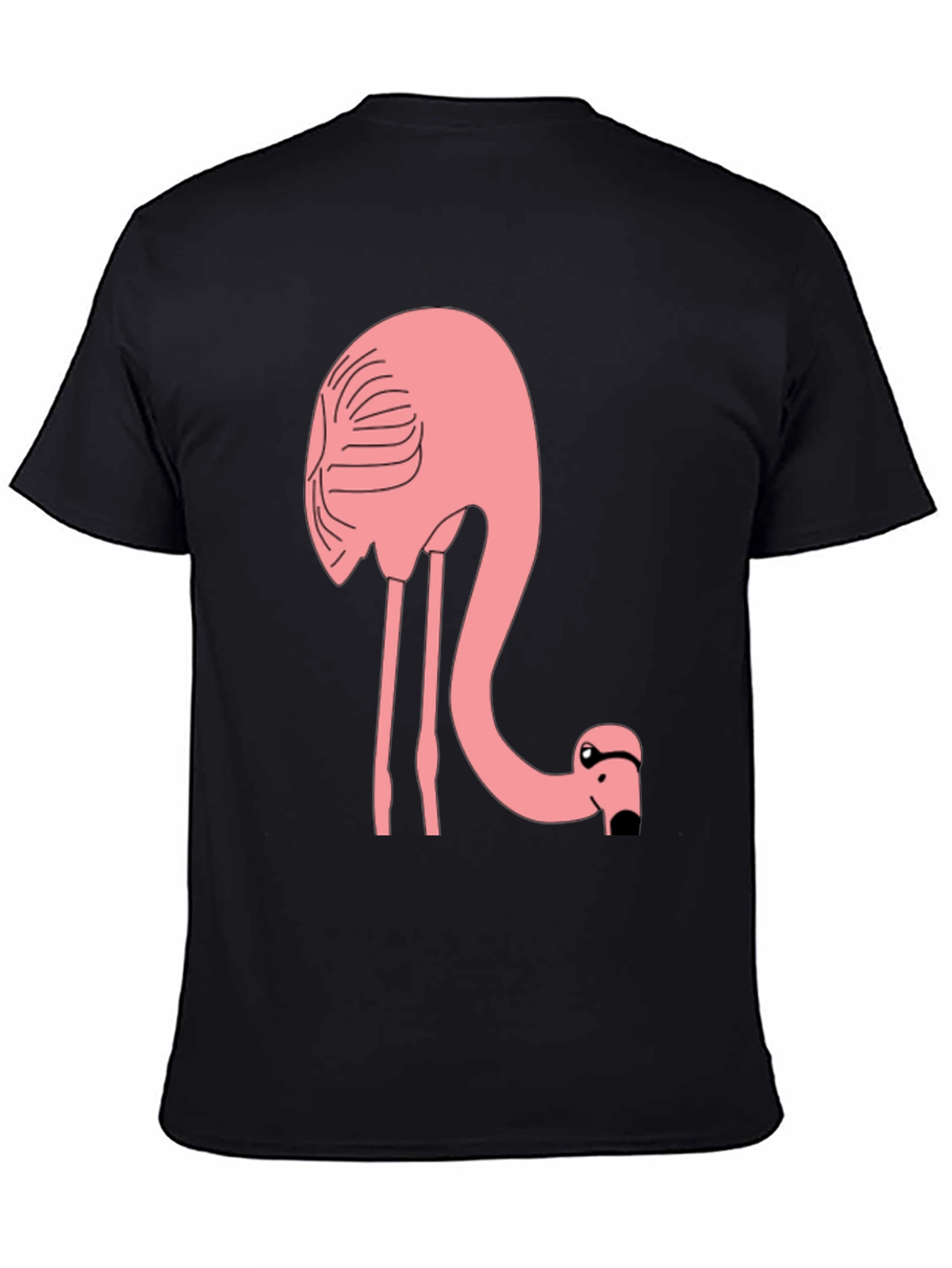 Flamingo T-Shirt - Black Cotton Tee