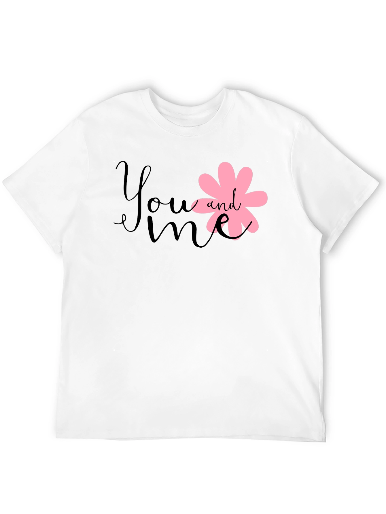 Cute You and Me Graphic Black Tee