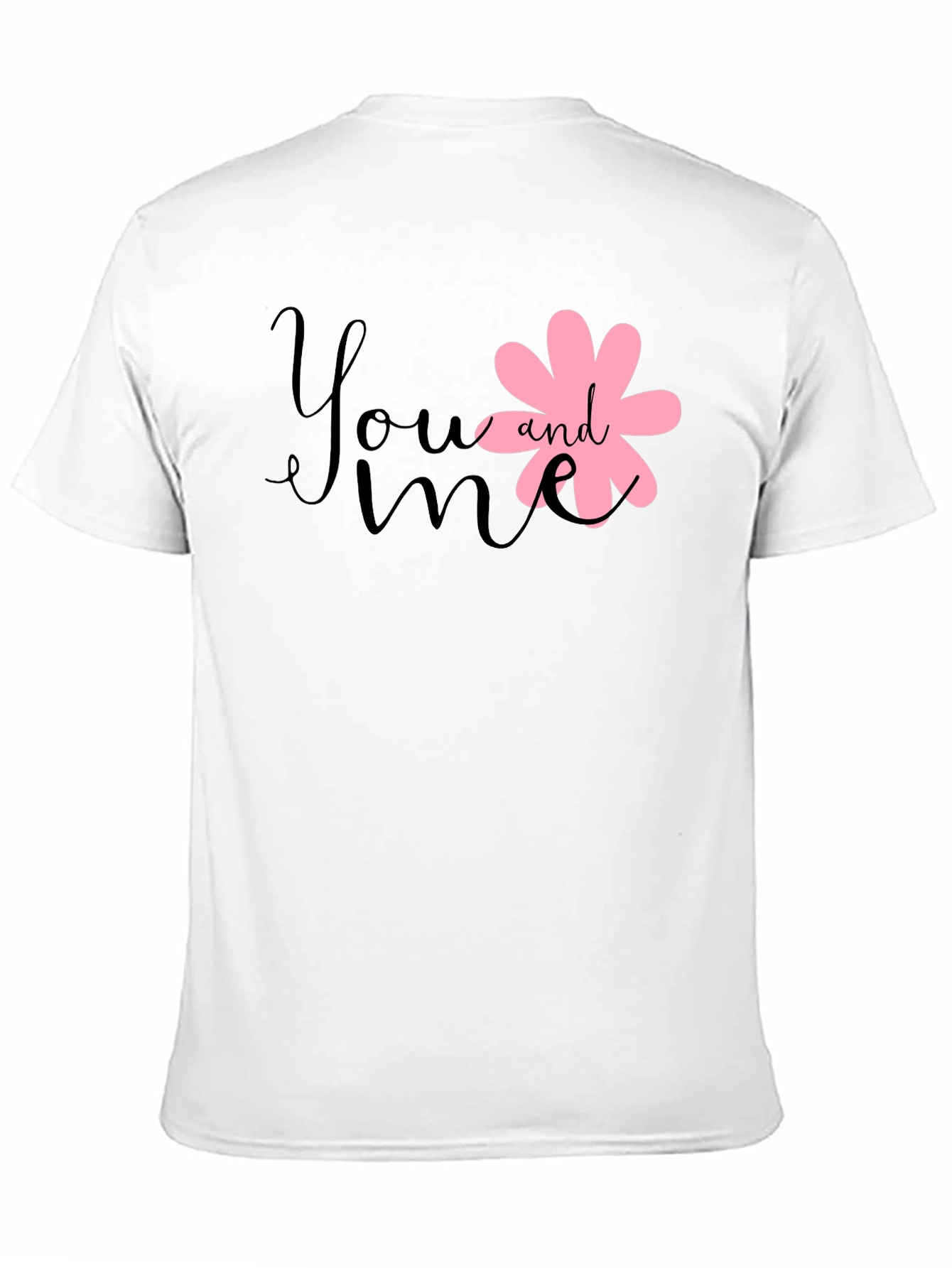Cute You and Me Graphic Black Tee