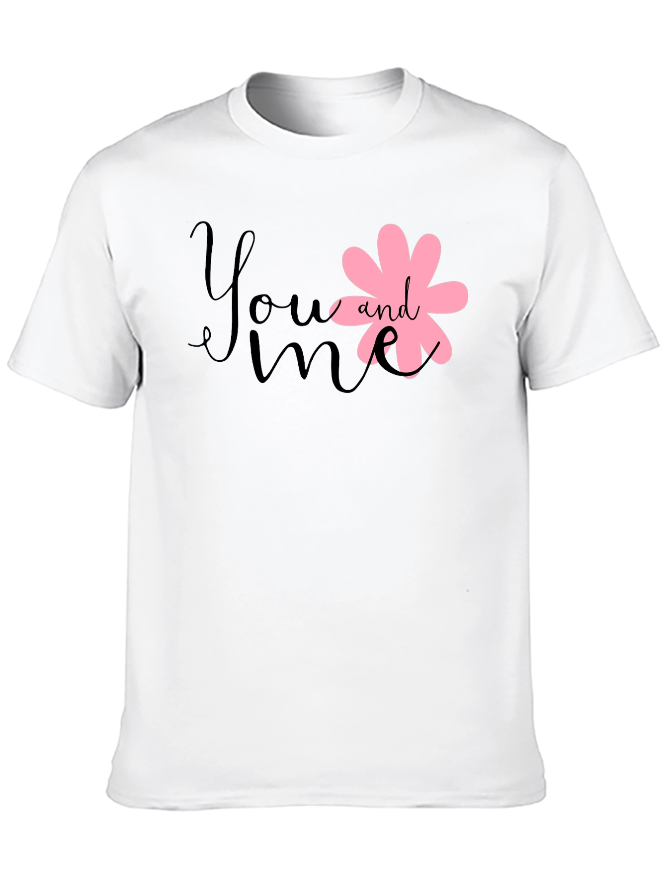 Cute You and Me Graphic Black Tee
