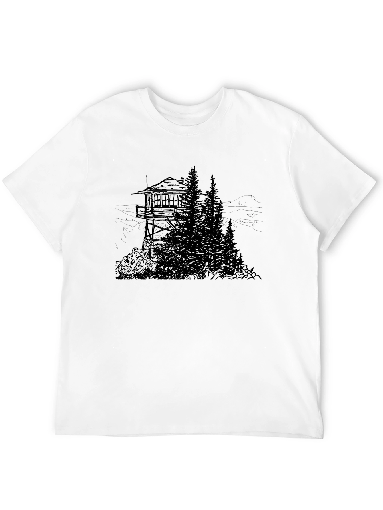 Mountain Lookout Tower Graphic T-Shirt