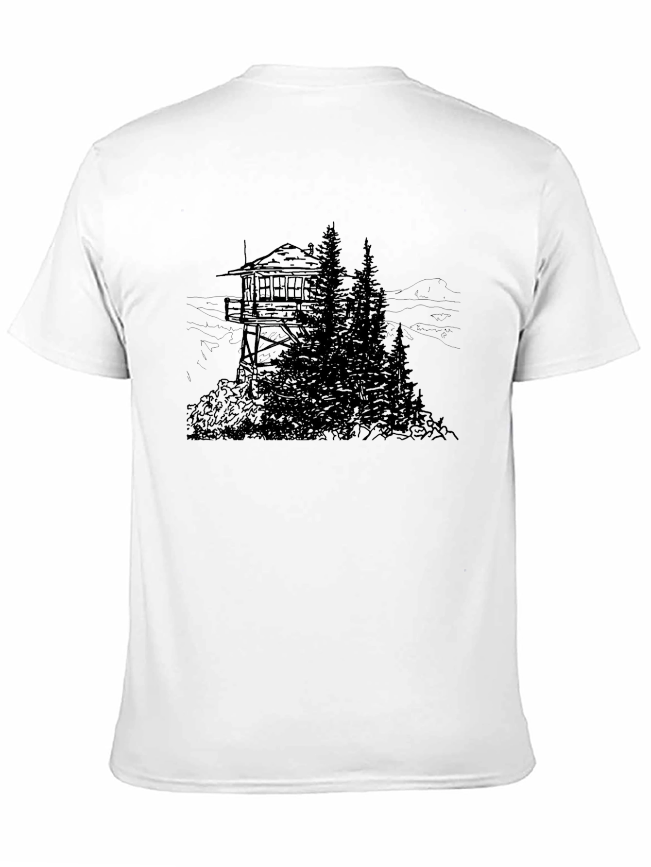 Mountain Lookout Tower Graphic T-Shirt