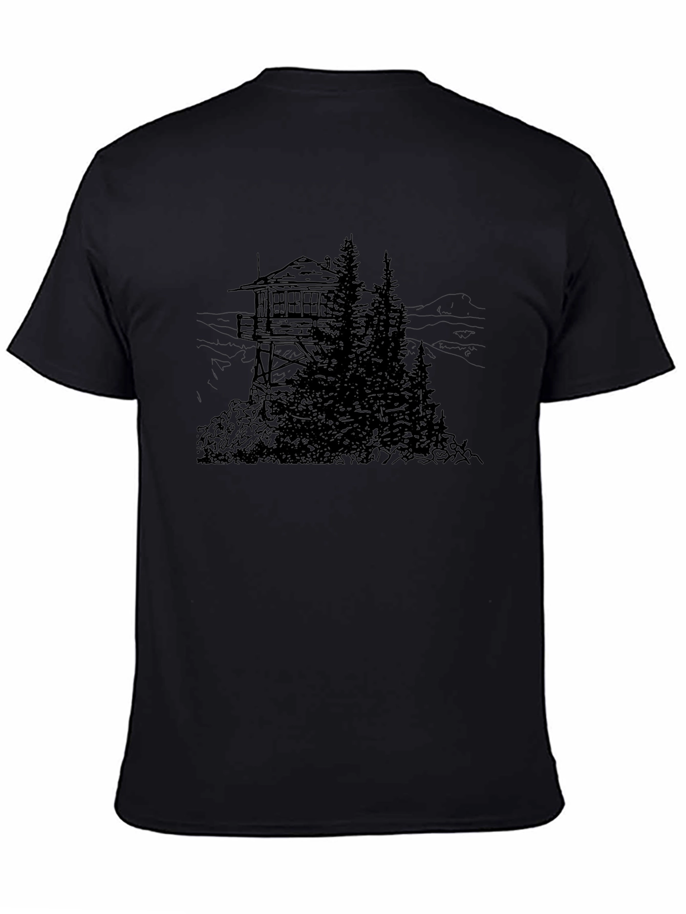 Mountain Lookout Tower Graphic T-Shirt