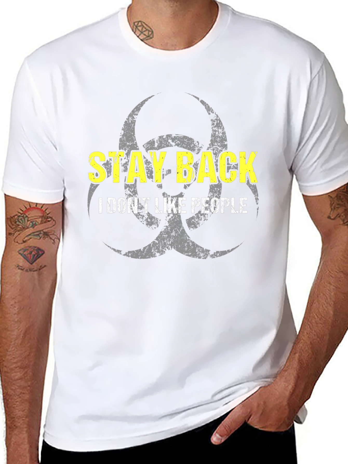 Stay Back I Dont Like People Graphic T-Shirt