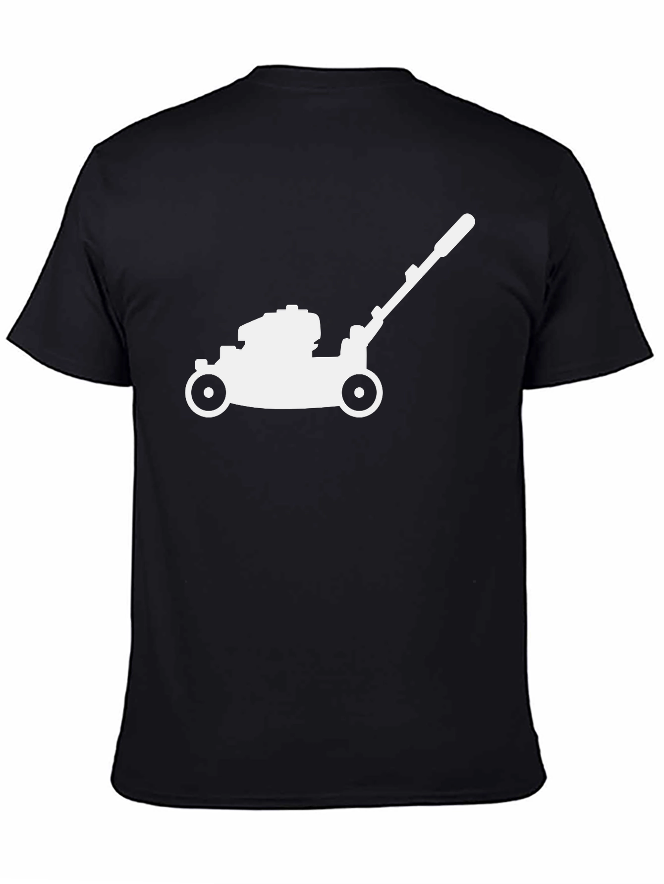 Lawn Mower Graphic Tee - Black Cotton T-Shirt