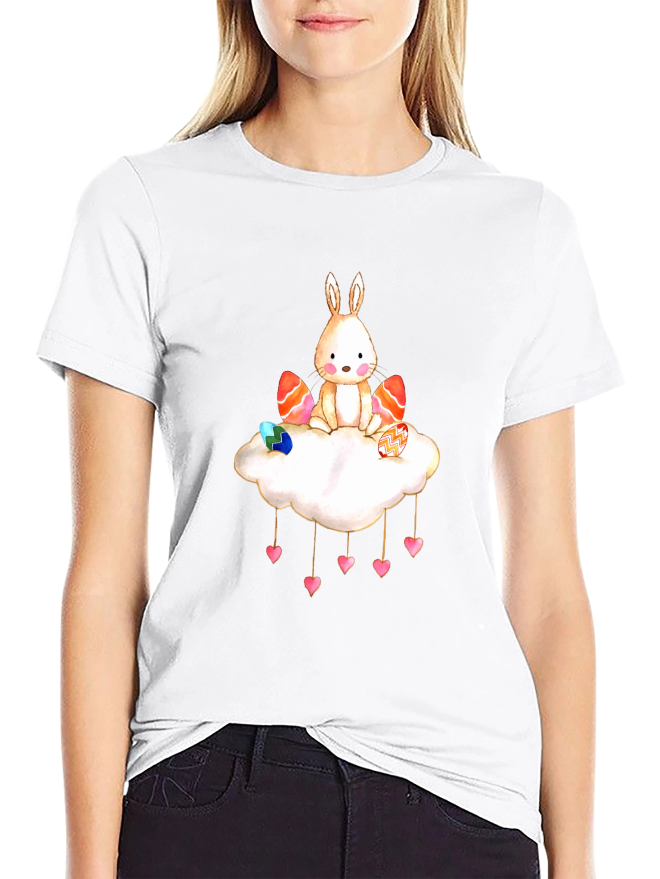 Cute Bunny on Cloud T-Shirt