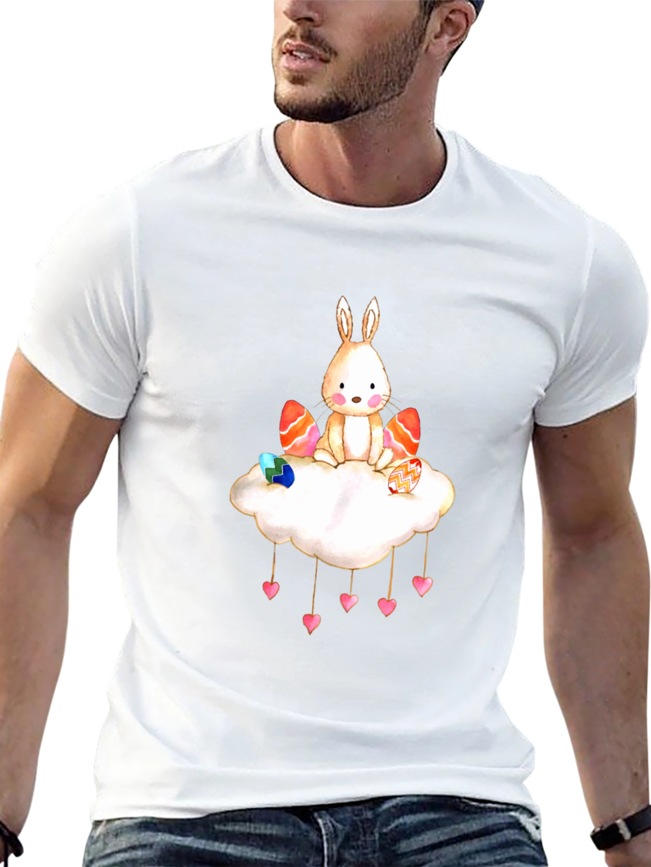 Cute Bunny on Cloud T-Shirt