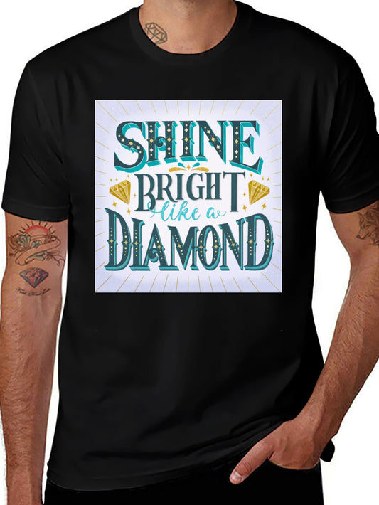 Shine Bright Like a Diamond Graphic Tee - Black