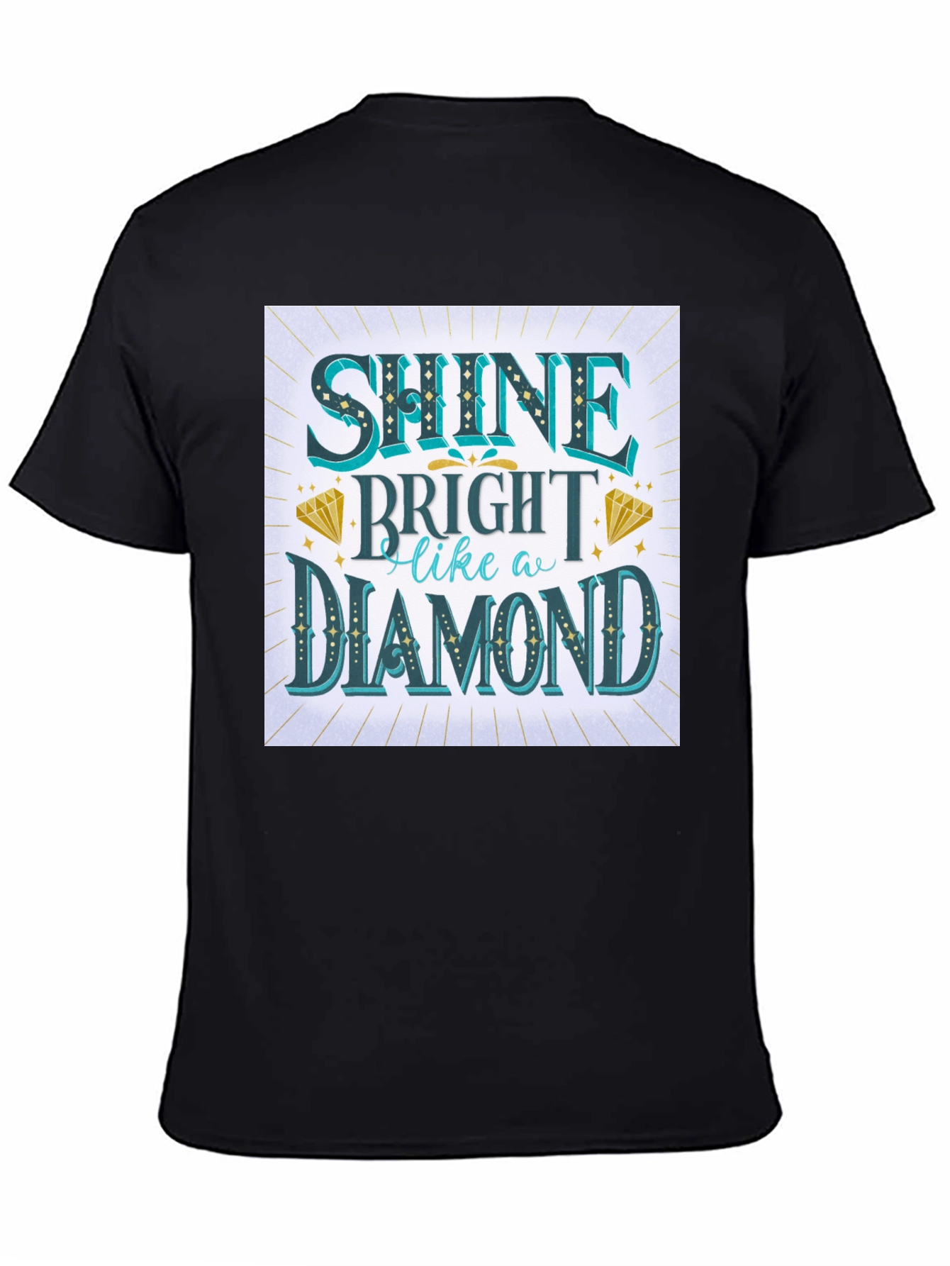 Shine Bright Like a Diamond Graphic Tee - Black