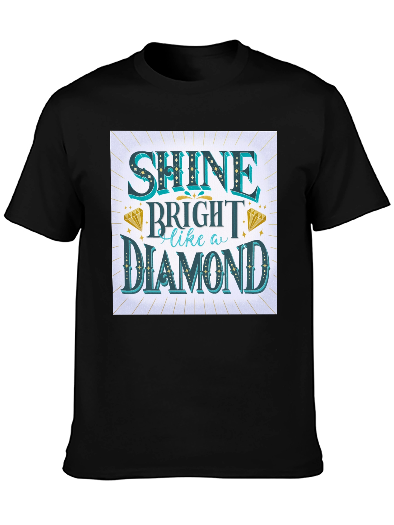 Shine Bright Like a Diamond Graphic Tee - Black