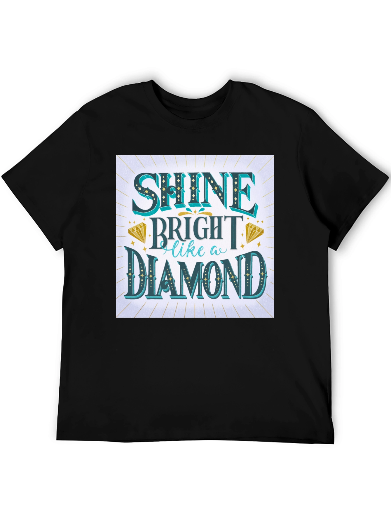 Shine Bright Like a Diamond Graphic Tee - Black