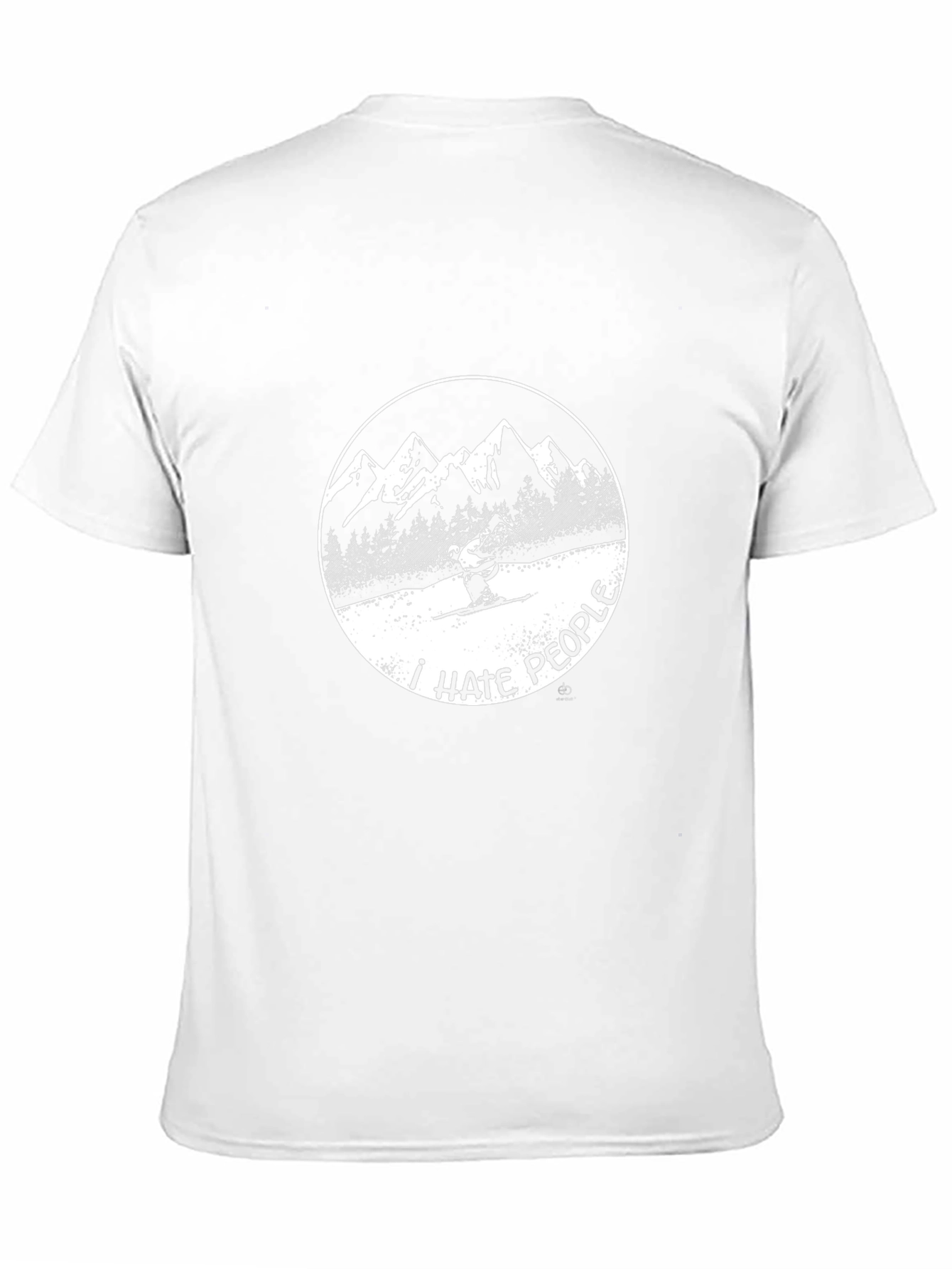 I Hate People Skiing Graphic Tee - Black