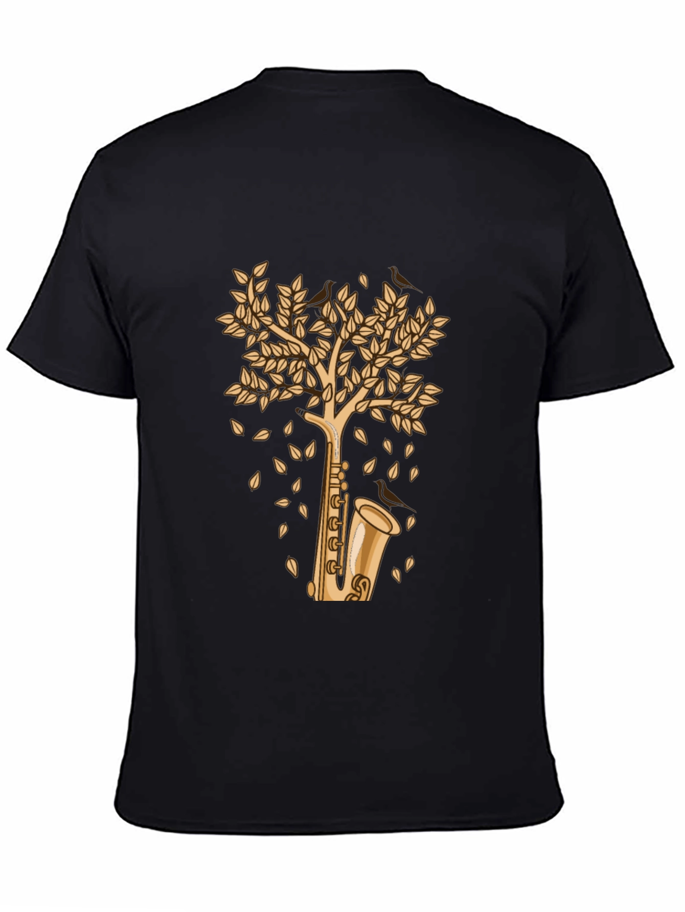Saxophone Tree Graphic Tee - Musical Style