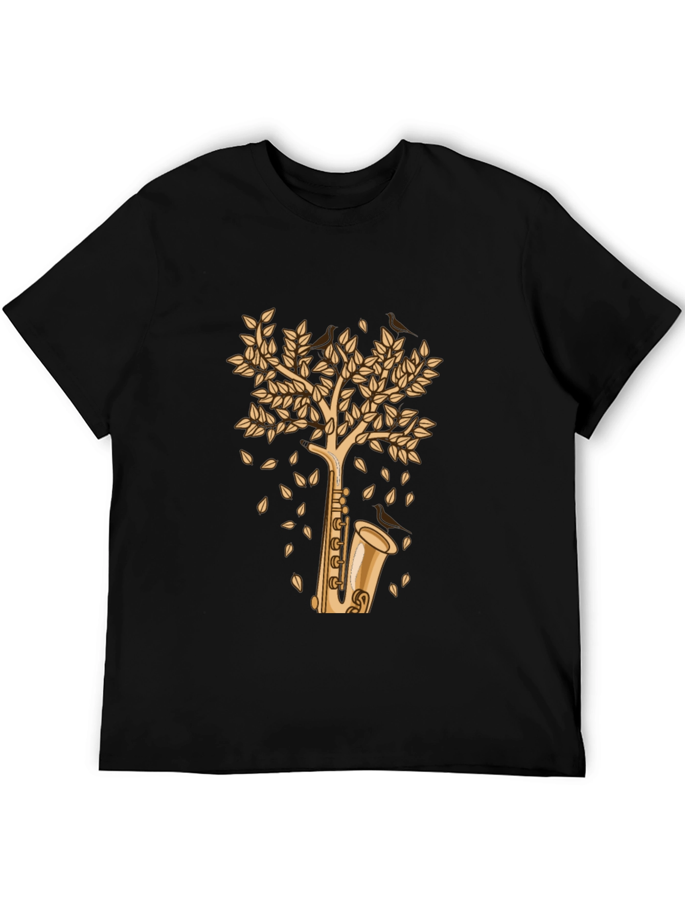 Saxophone Tree Graphic Tee - Musical Style