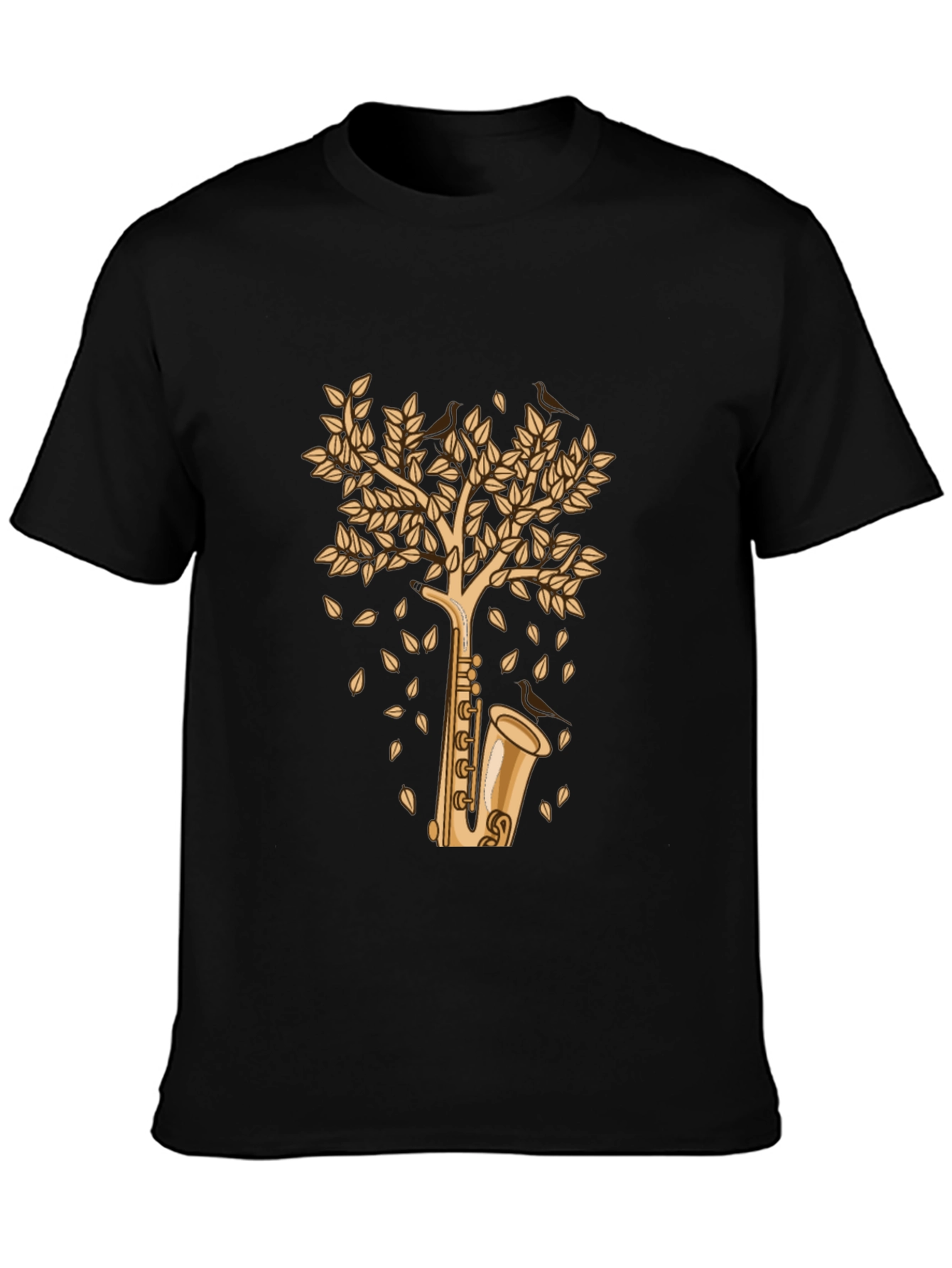 Saxophone Tree Graphic Tee - Musical Style