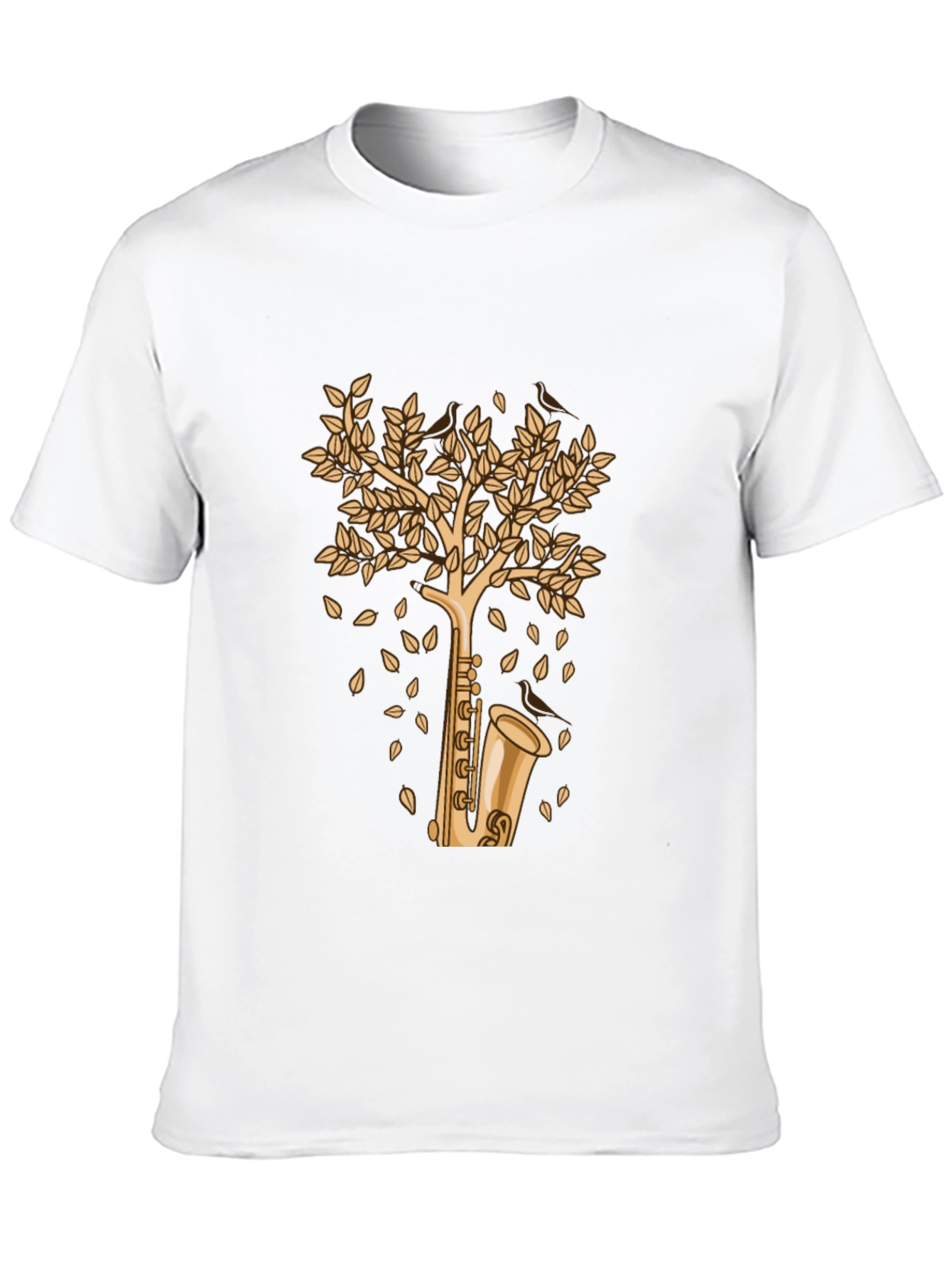 Saxophone Tree Graphic Tee - Musical Style
