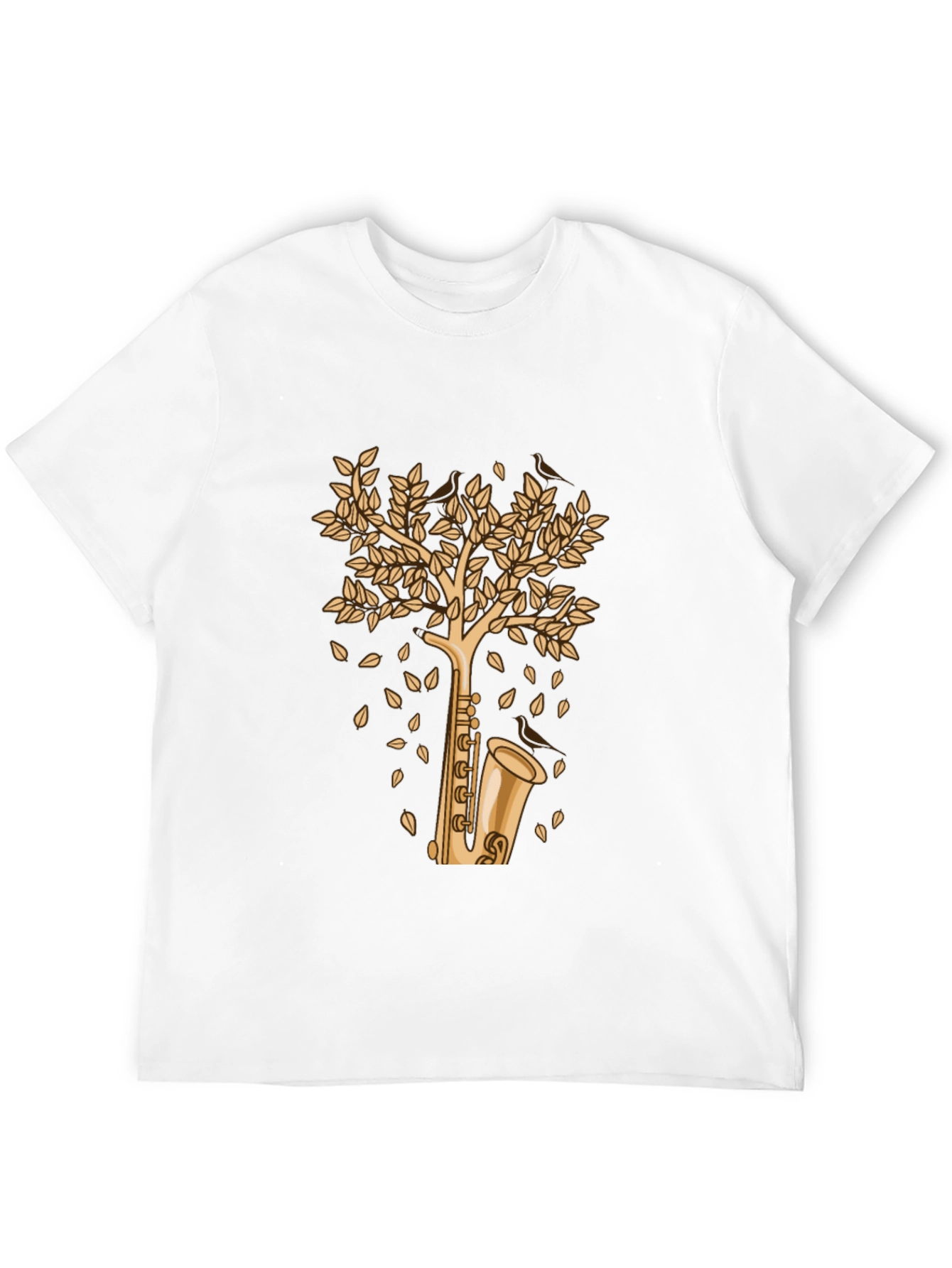 Saxophone Tree Graphic Tee - Musical Style