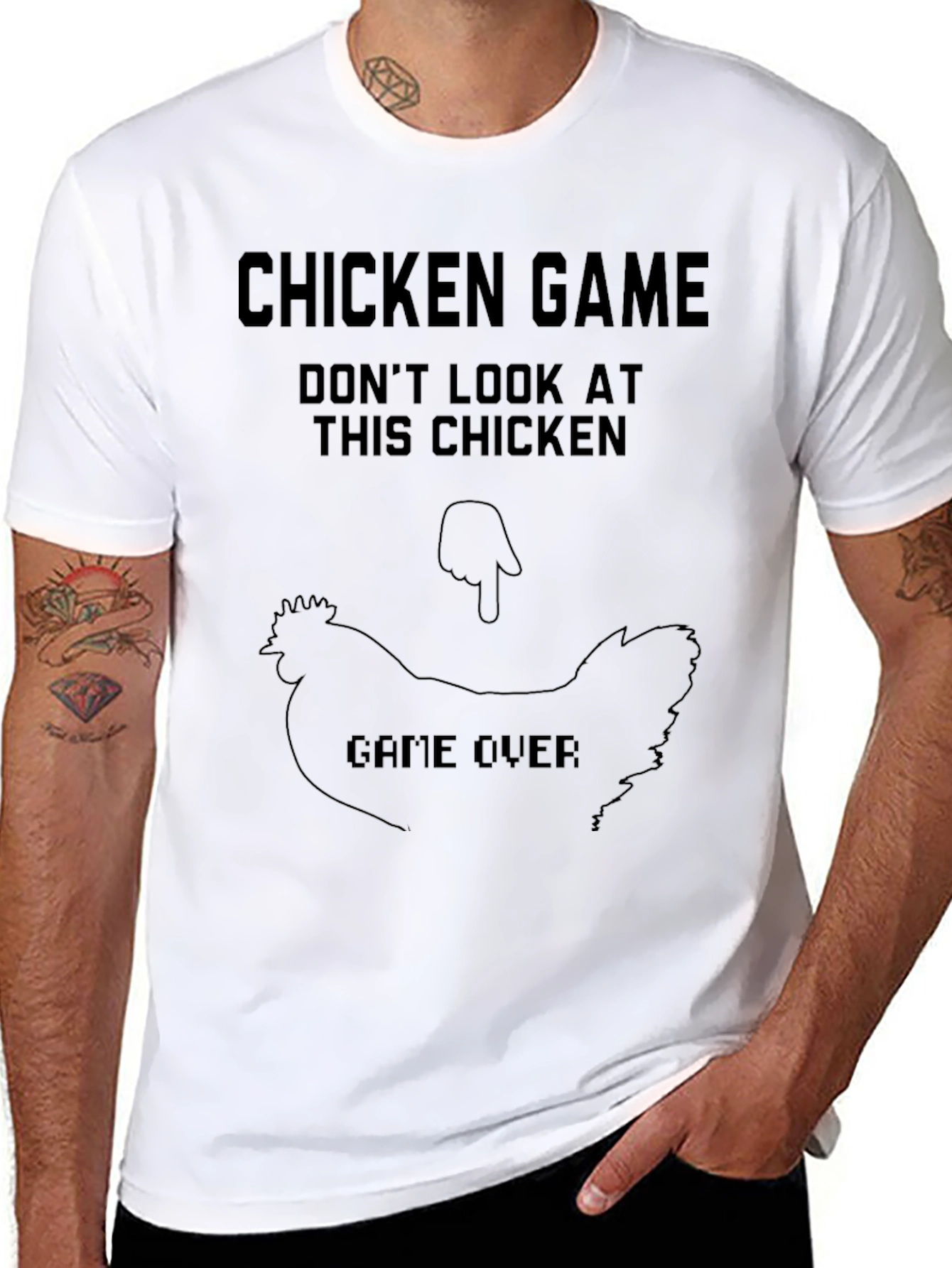Chicken Game T-Shirt - Dont Look!