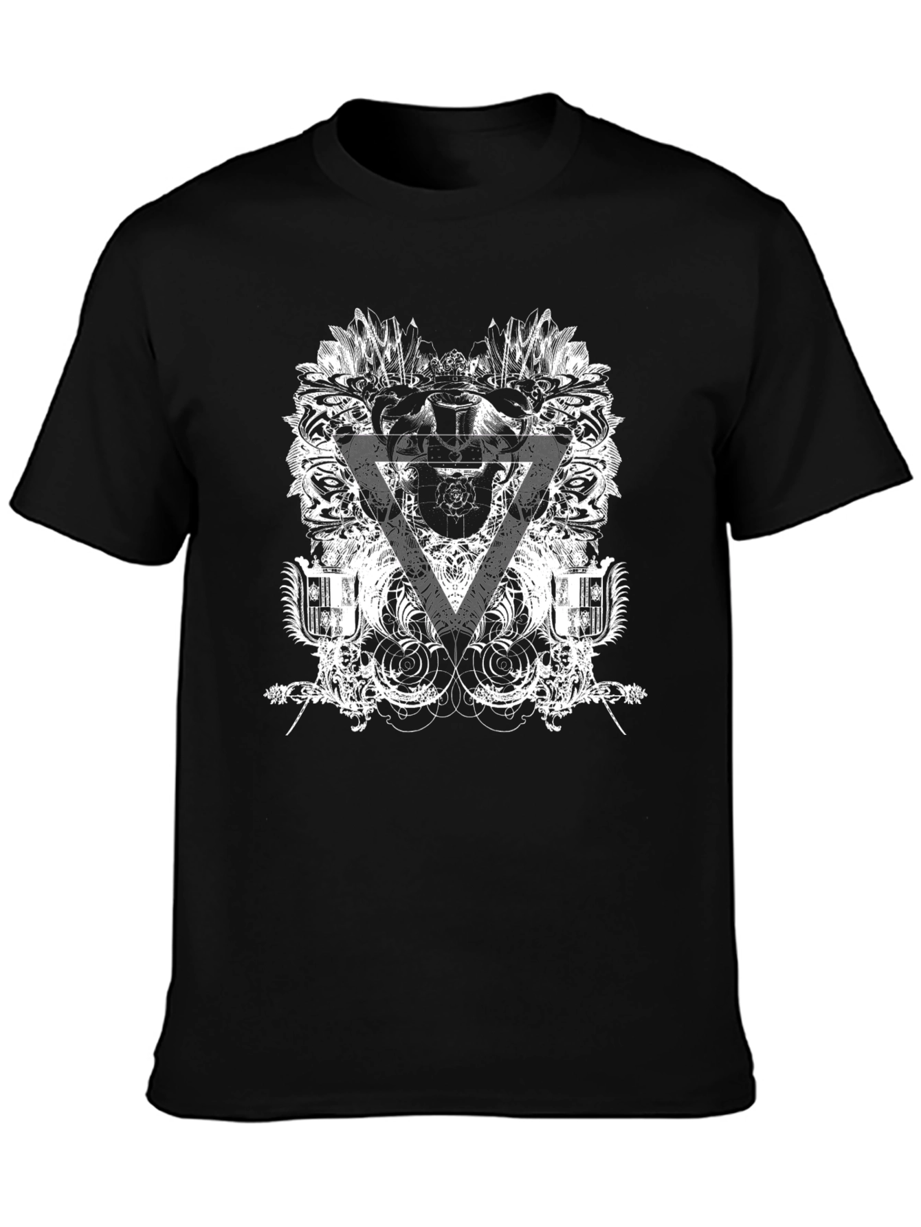 Edgy Graphic Print Black T-Shirt