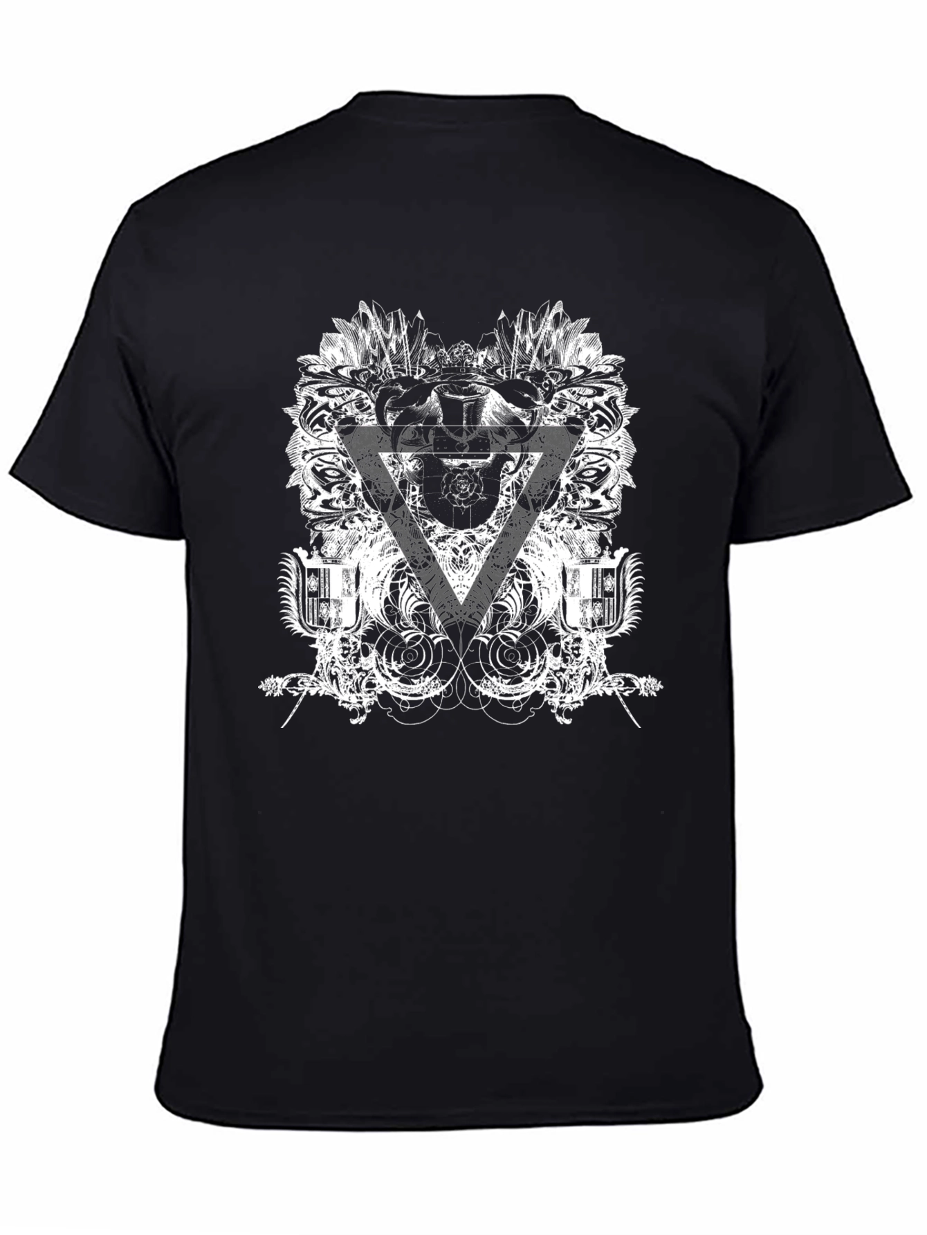 Edgy Graphic Print Black T-Shirt