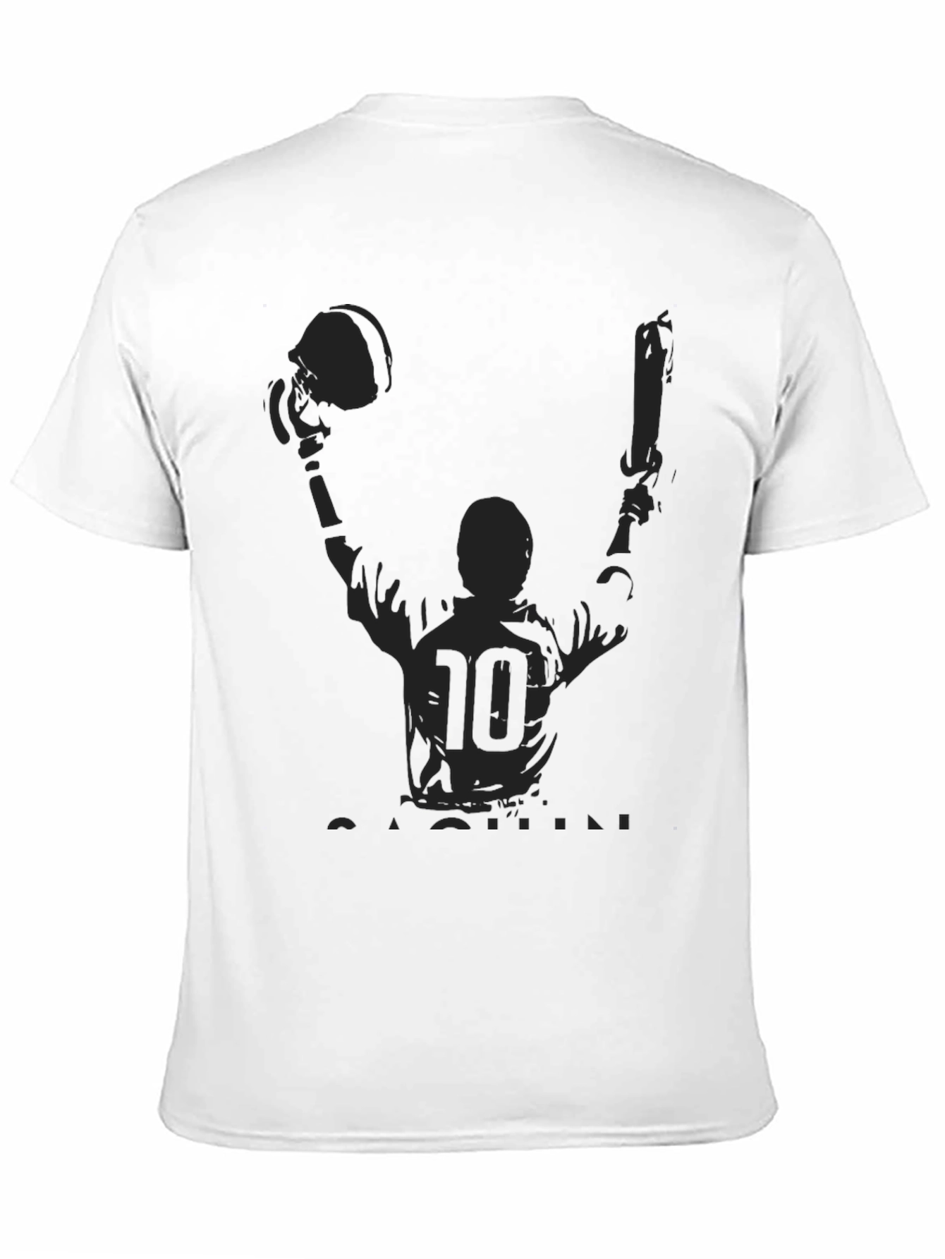 T-Shirt with Football Player Graphic Print