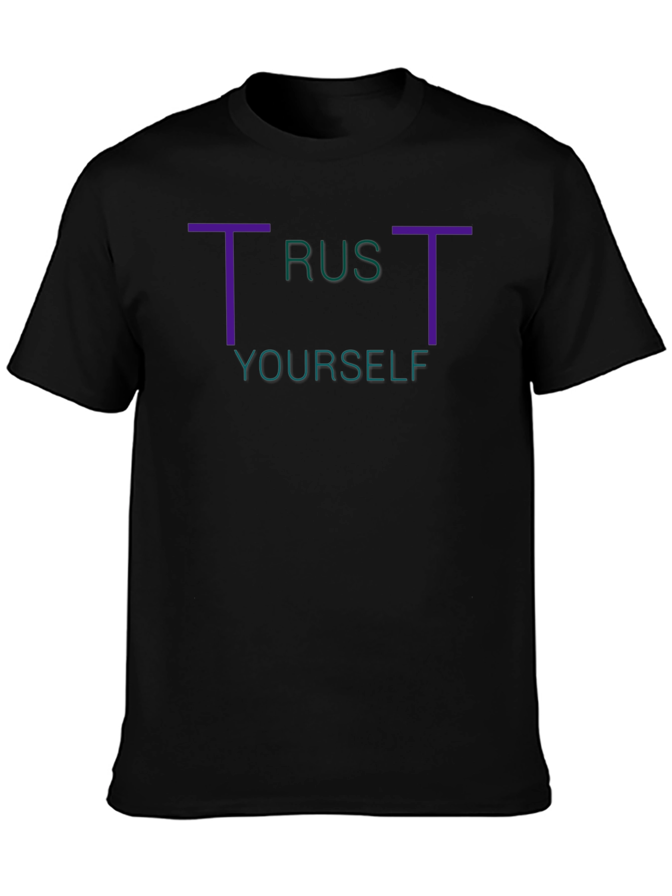 Trust Yourself Graphic Tee - Stylish Black T-Shirt