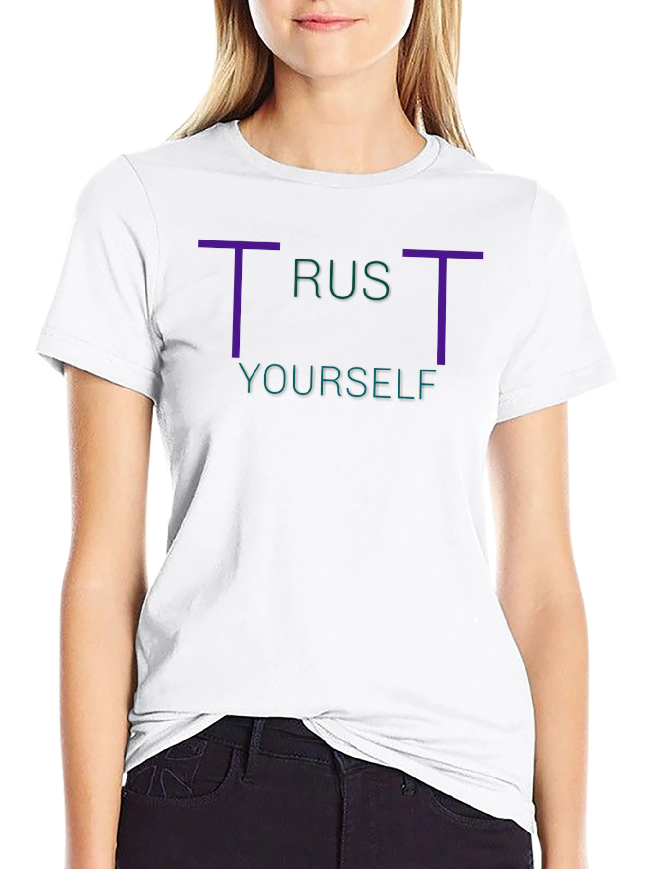 Trust Yourself Graphic Tee - Stylish Black T-Shirt
