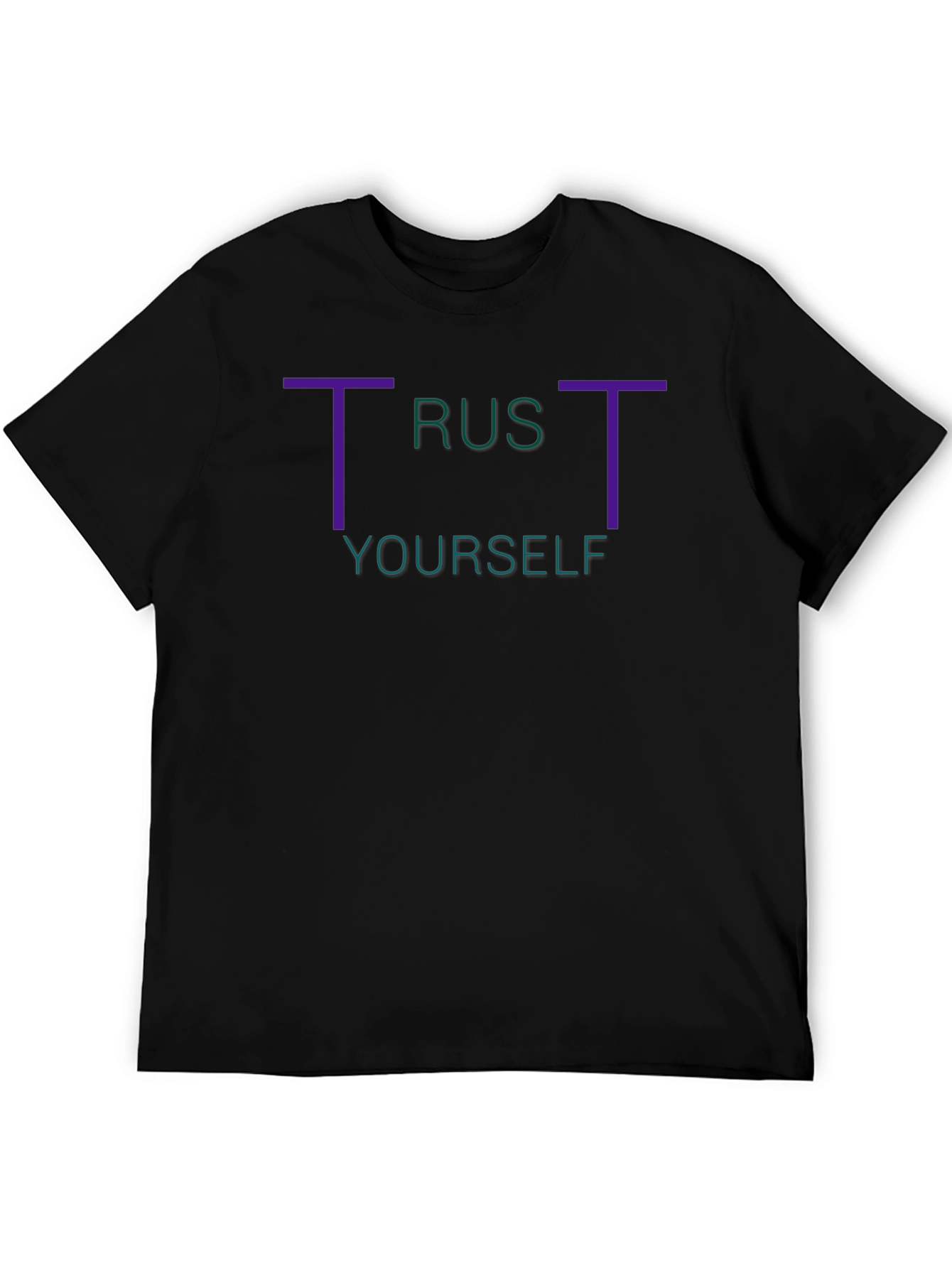 Trust Yourself Graphic Tee - Stylish Black T-Shirt