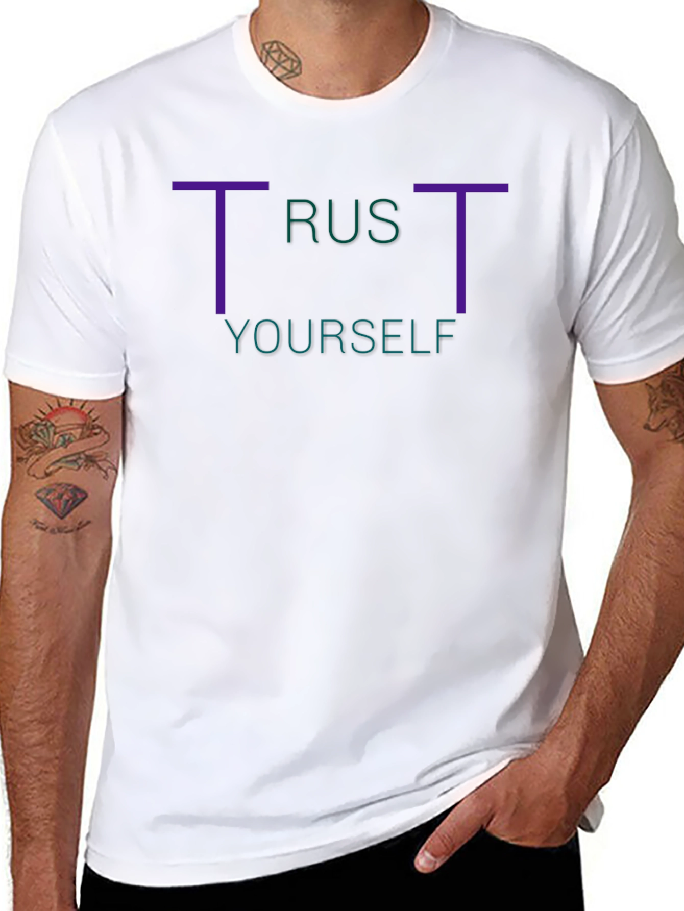 Trust Yourself Graphic Tee - Stylish Black T-Shirt