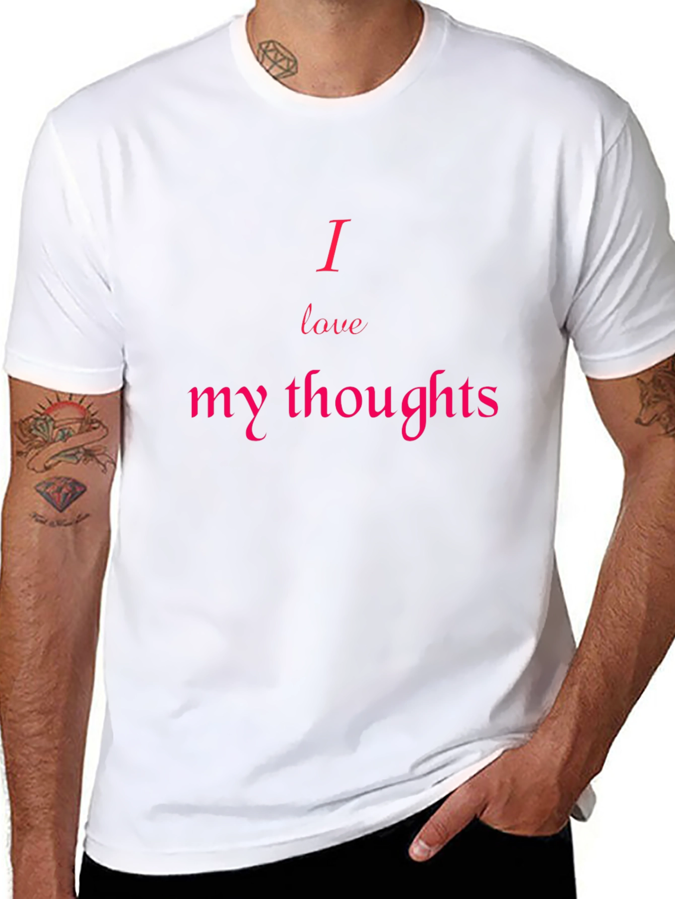 I Love My Thoughts Black Graphic Tee