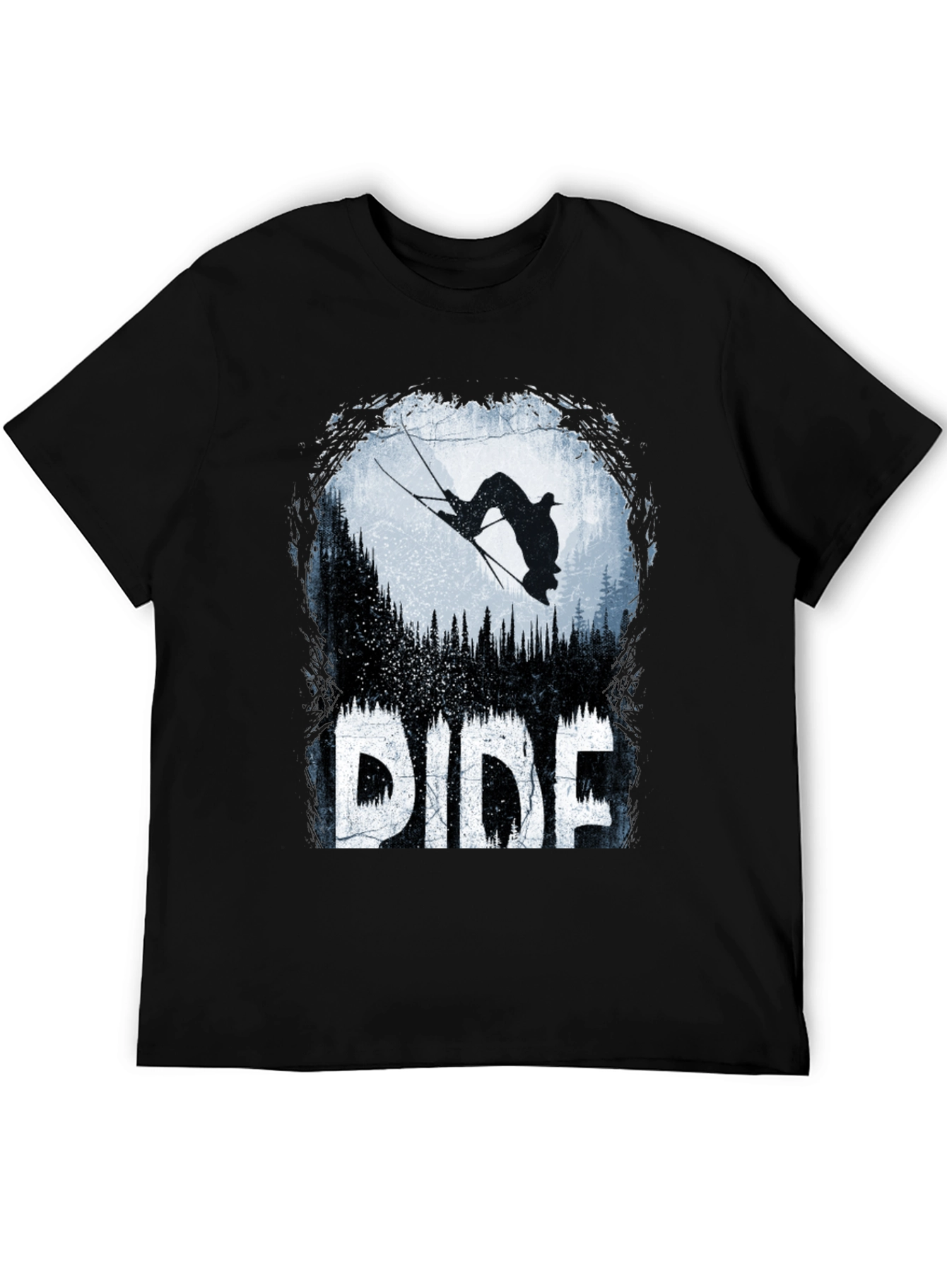 Ride T-Shirt: Skier Silhouette Design