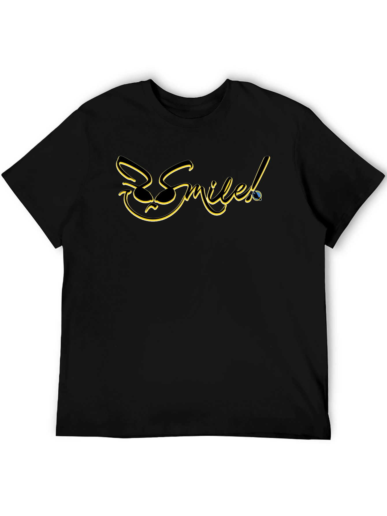 Be Smileed Black Graphic Tee